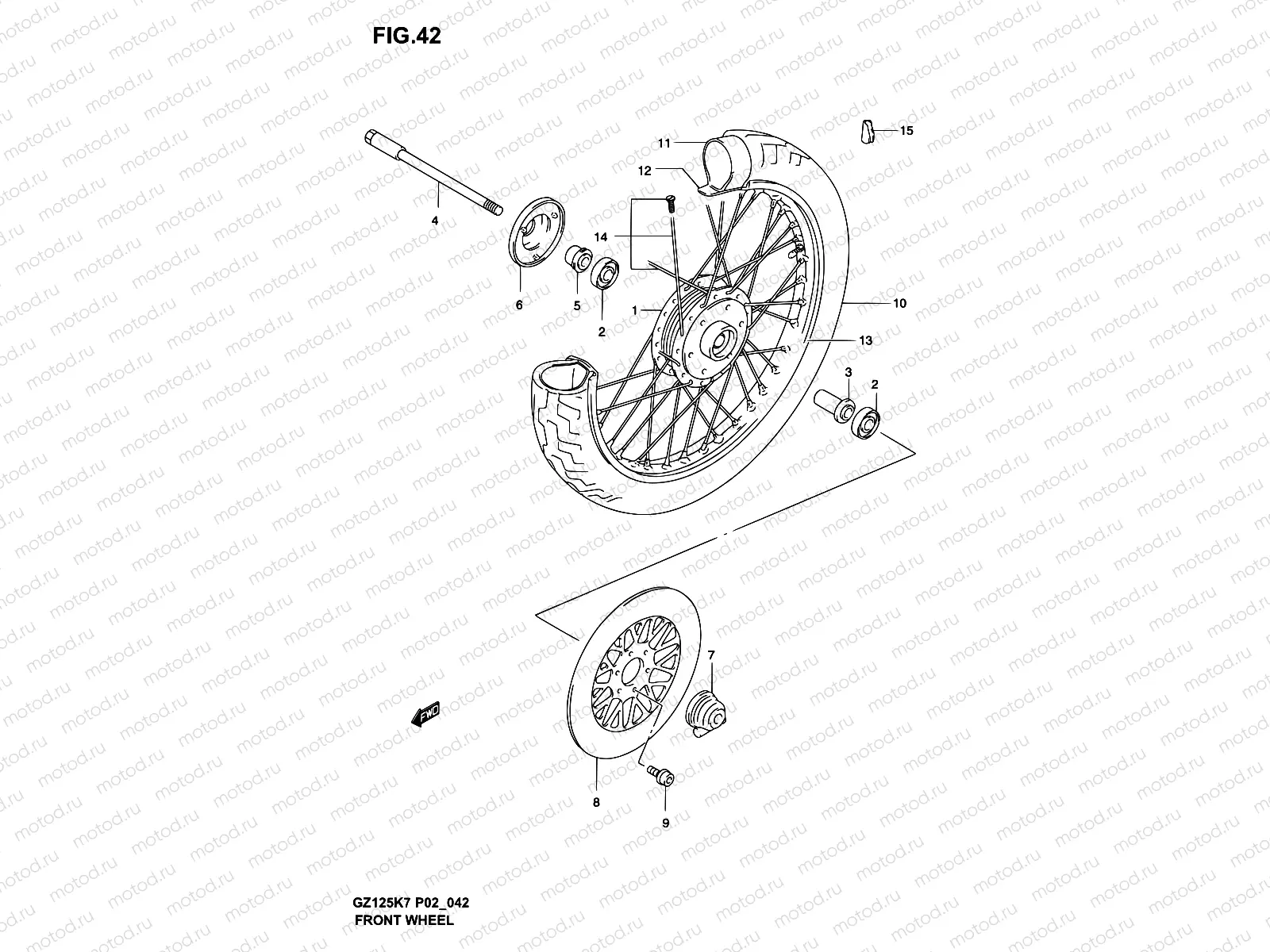 42 - FRONT WHEEL