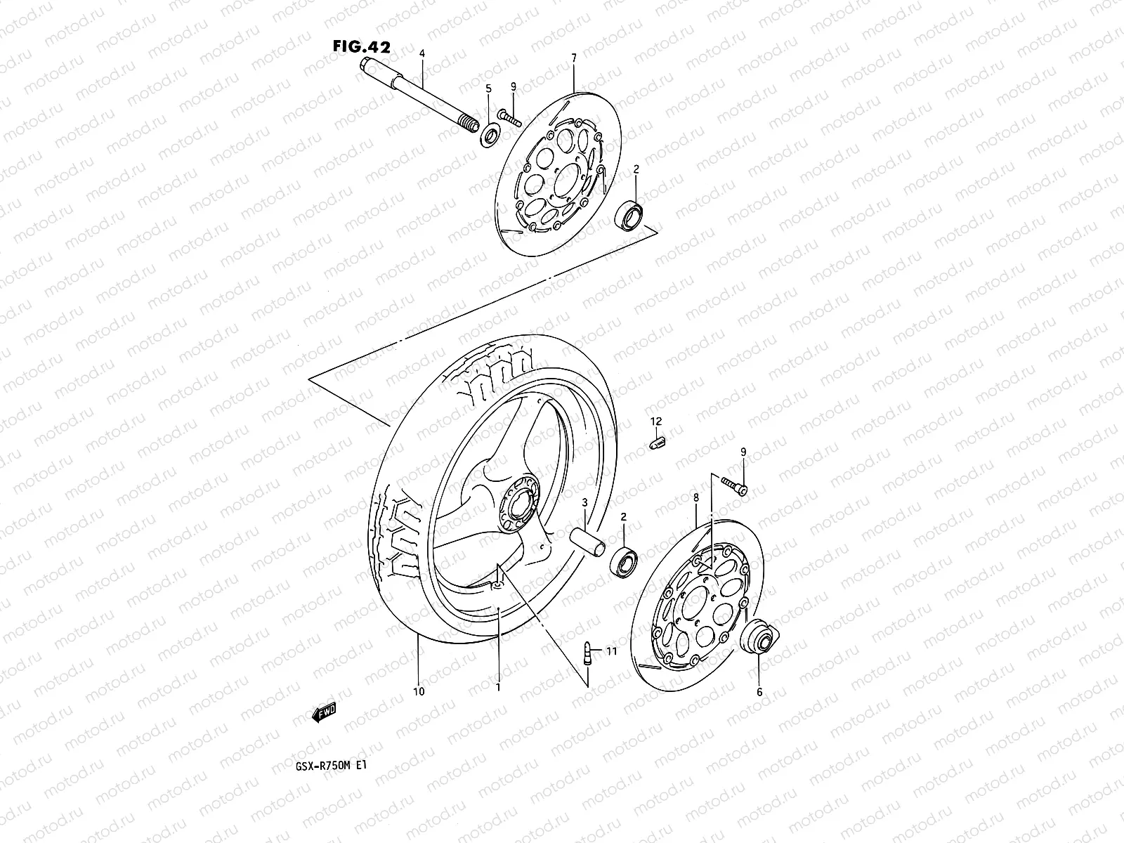 42 - FRONT WHEEL