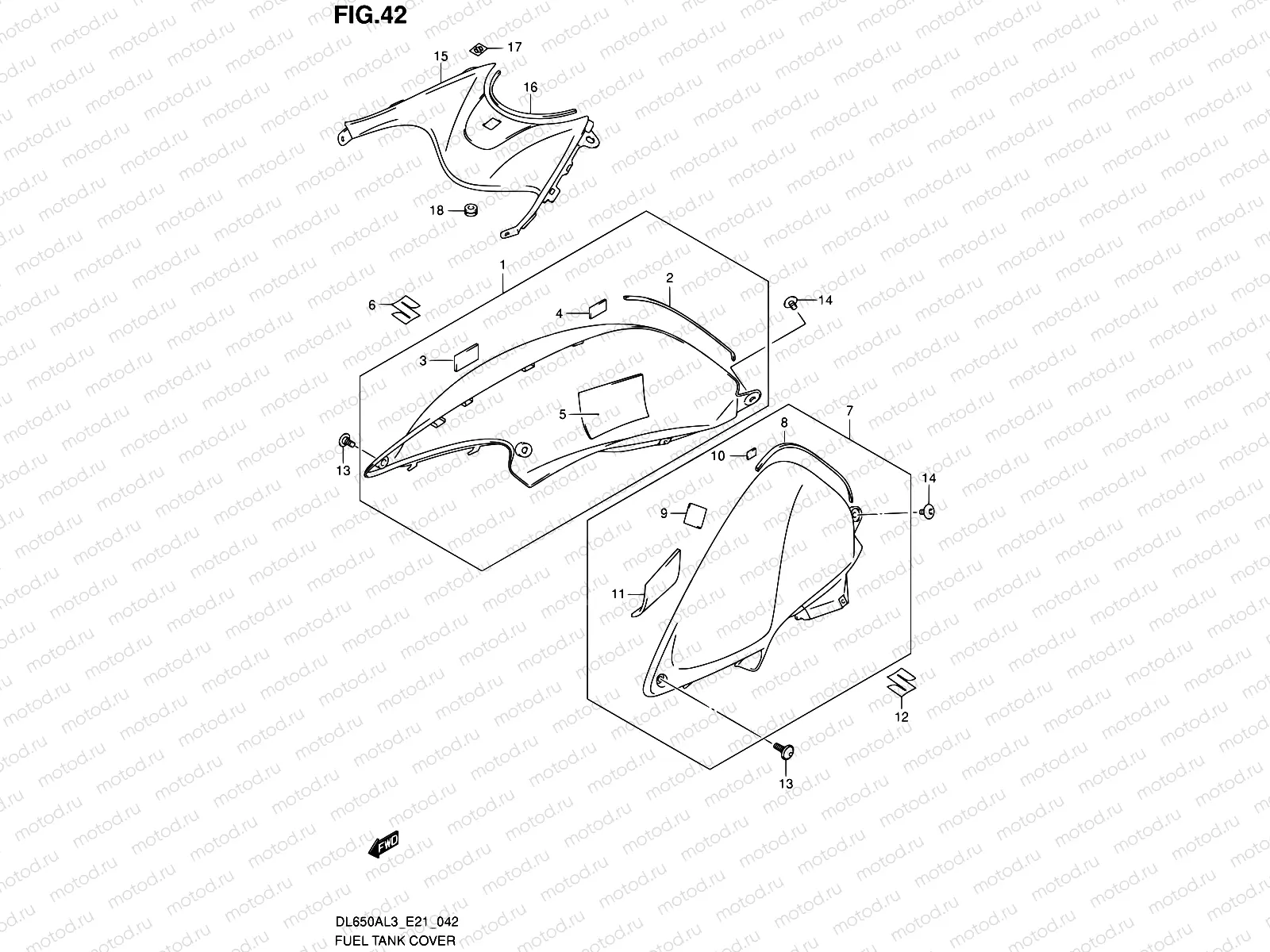 42 - FUEL TANK COVER