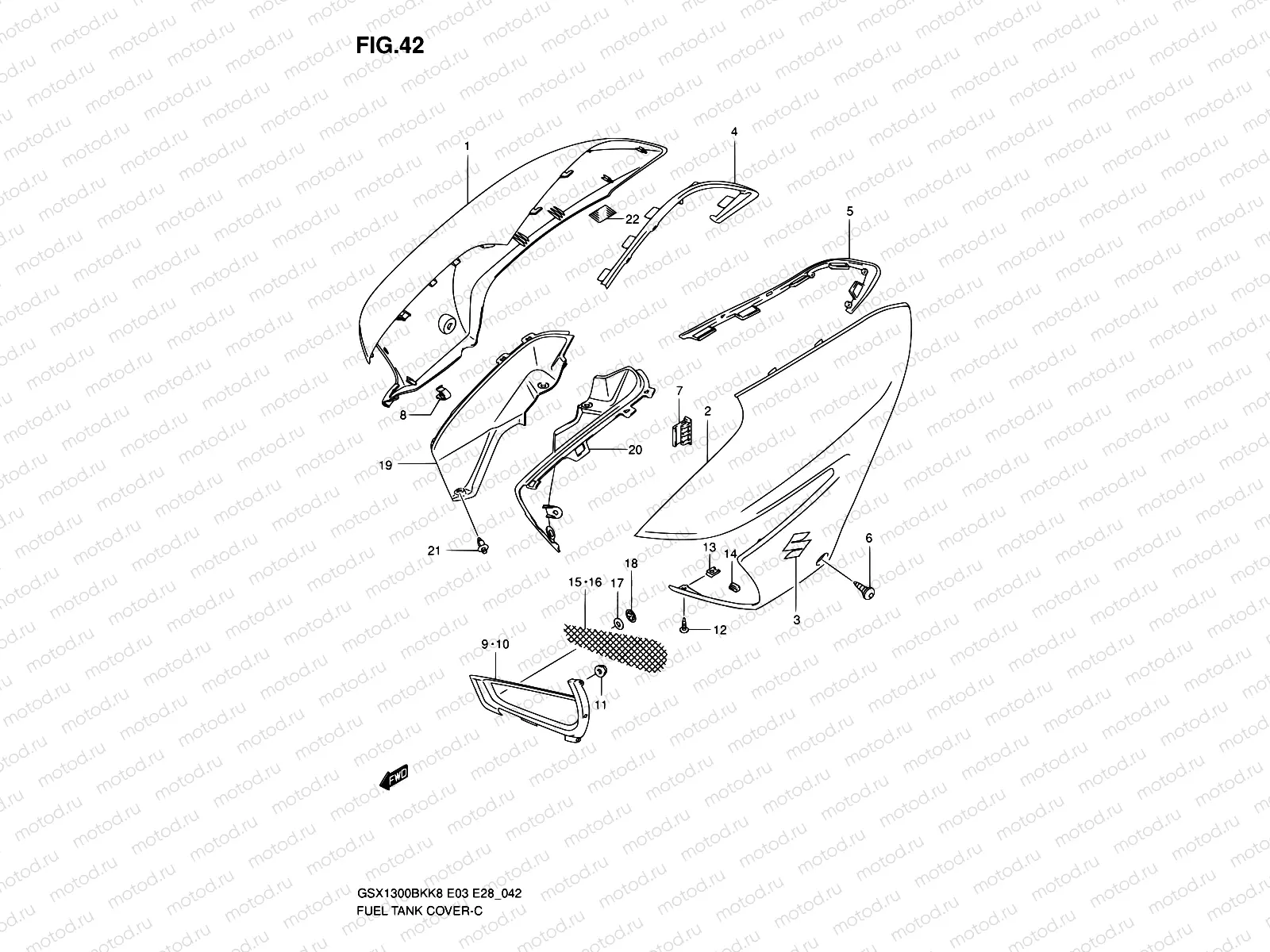 42 - FUEL TANK COVER