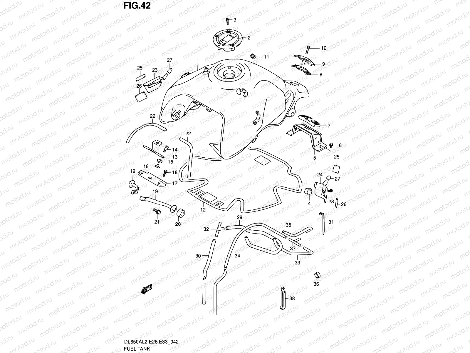 42 - FUEL TANK (DL650AL2 E28)