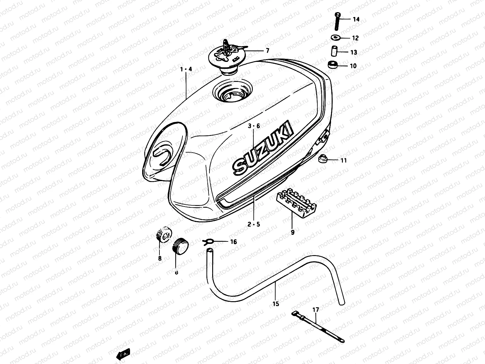 42 - FUEL TANK (GSX750EE)