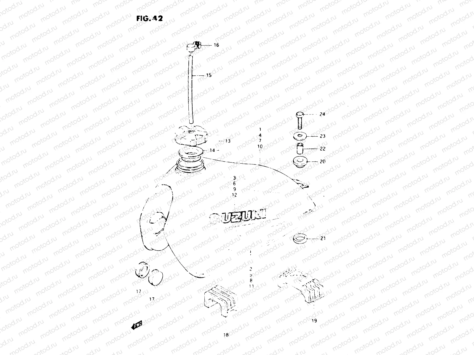 42 - FUEL TANK (MODEL D:E02, E04, E18, E21, E22, E25, E39)