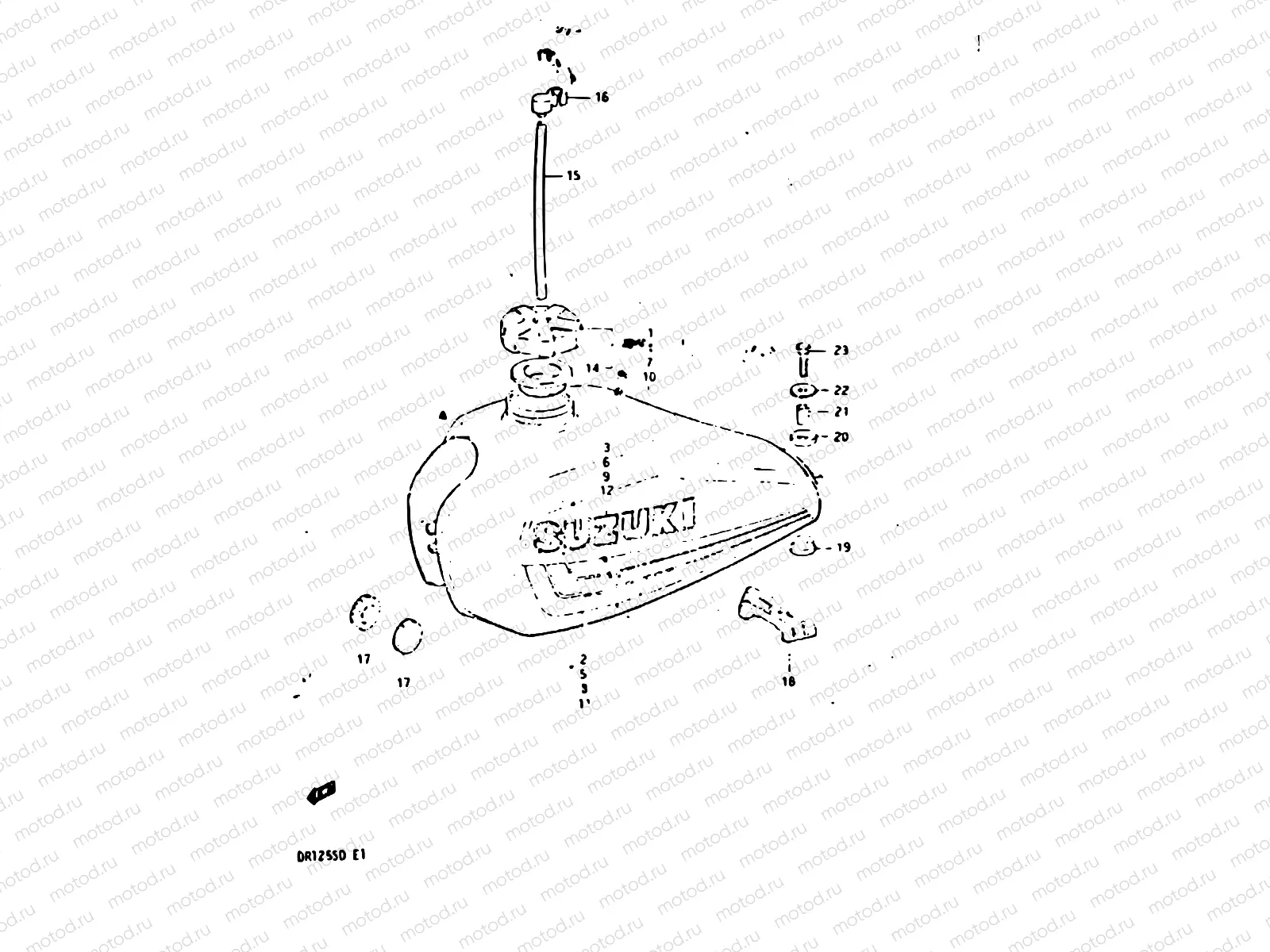 42 - FUEL TANK (MODEL D:E02,E04,E15,E17,E18,E21,E22,E25,E26)