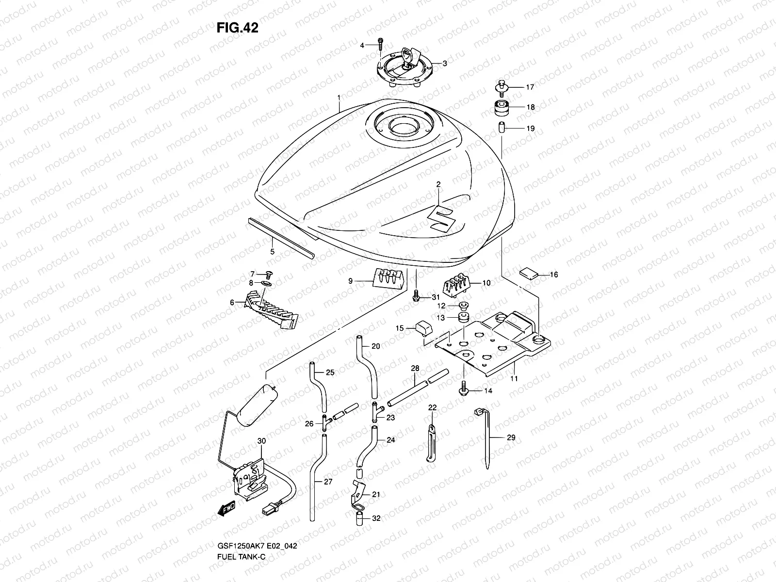 42 - FUEL TANK (MODEL K7/K8)