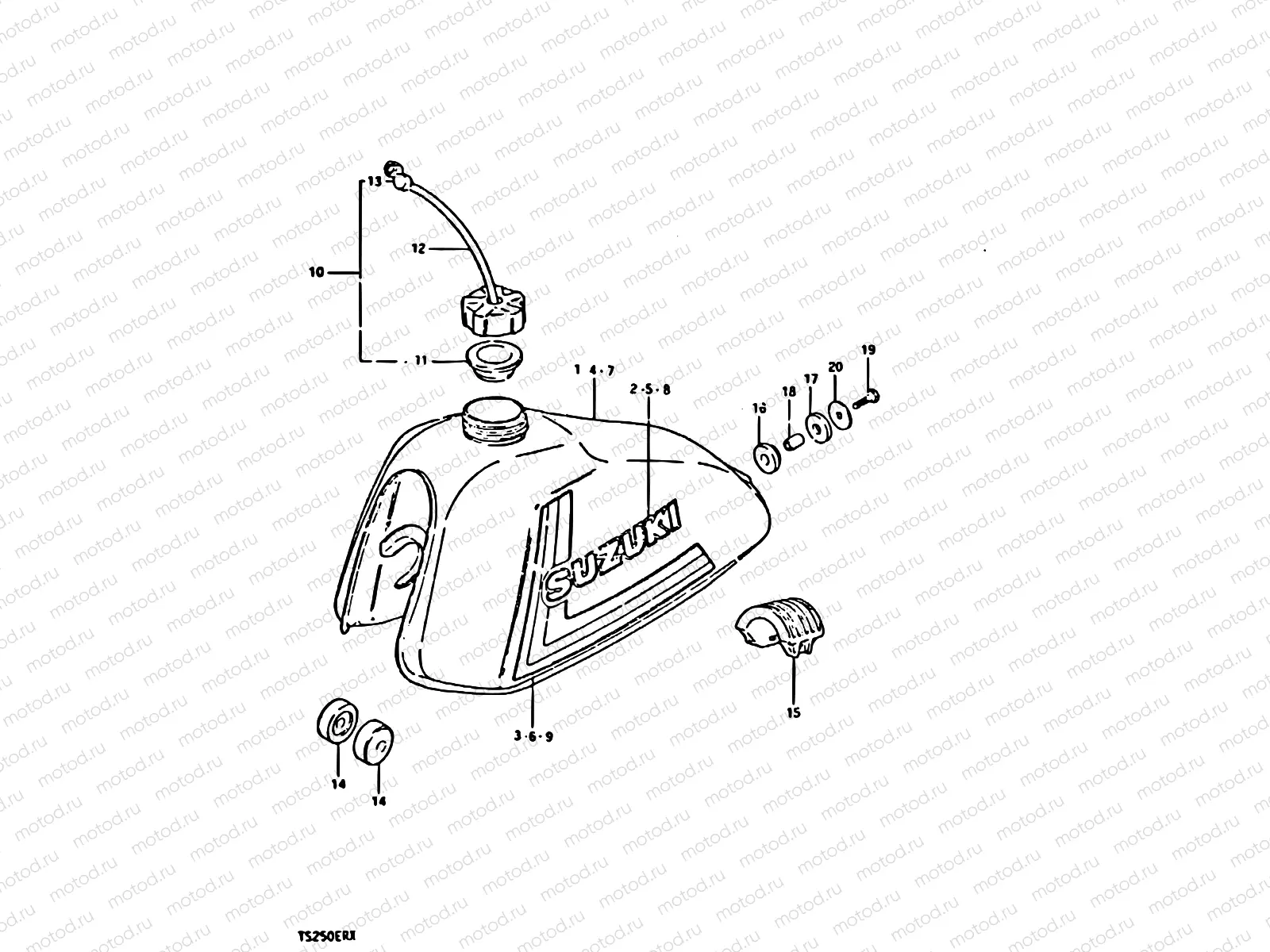 42 - FUEL TANK (TS250ERT)