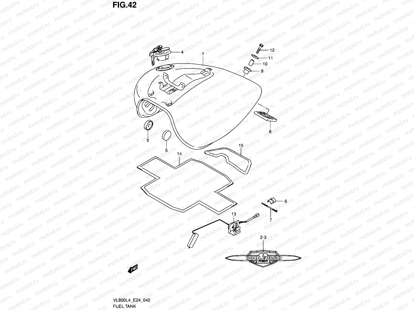 42 - FUEL TANK (VL800CL4 E24)