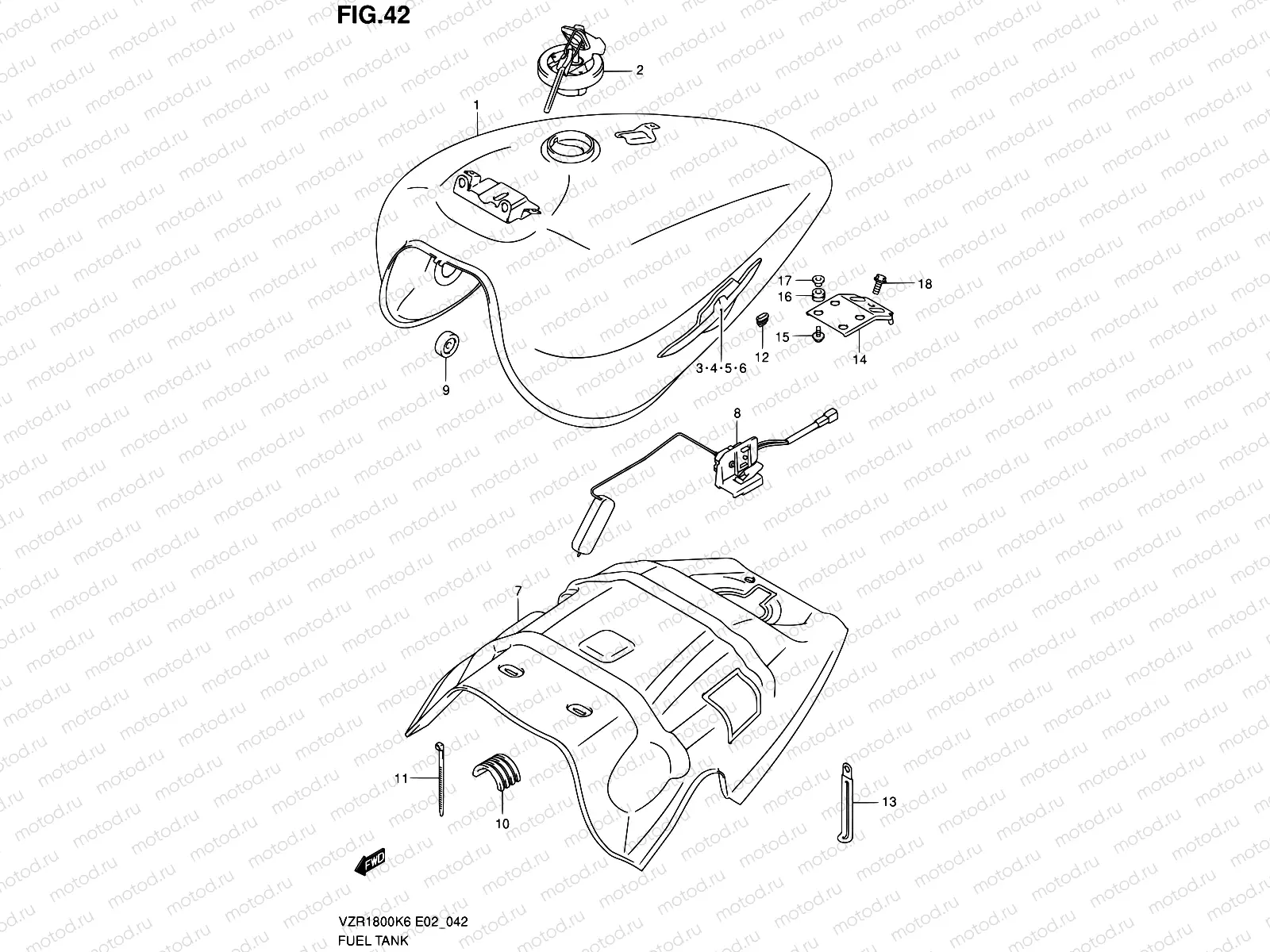 42 - FUEL TANK (VZR1800K6/UFK6/K7/U2K7)