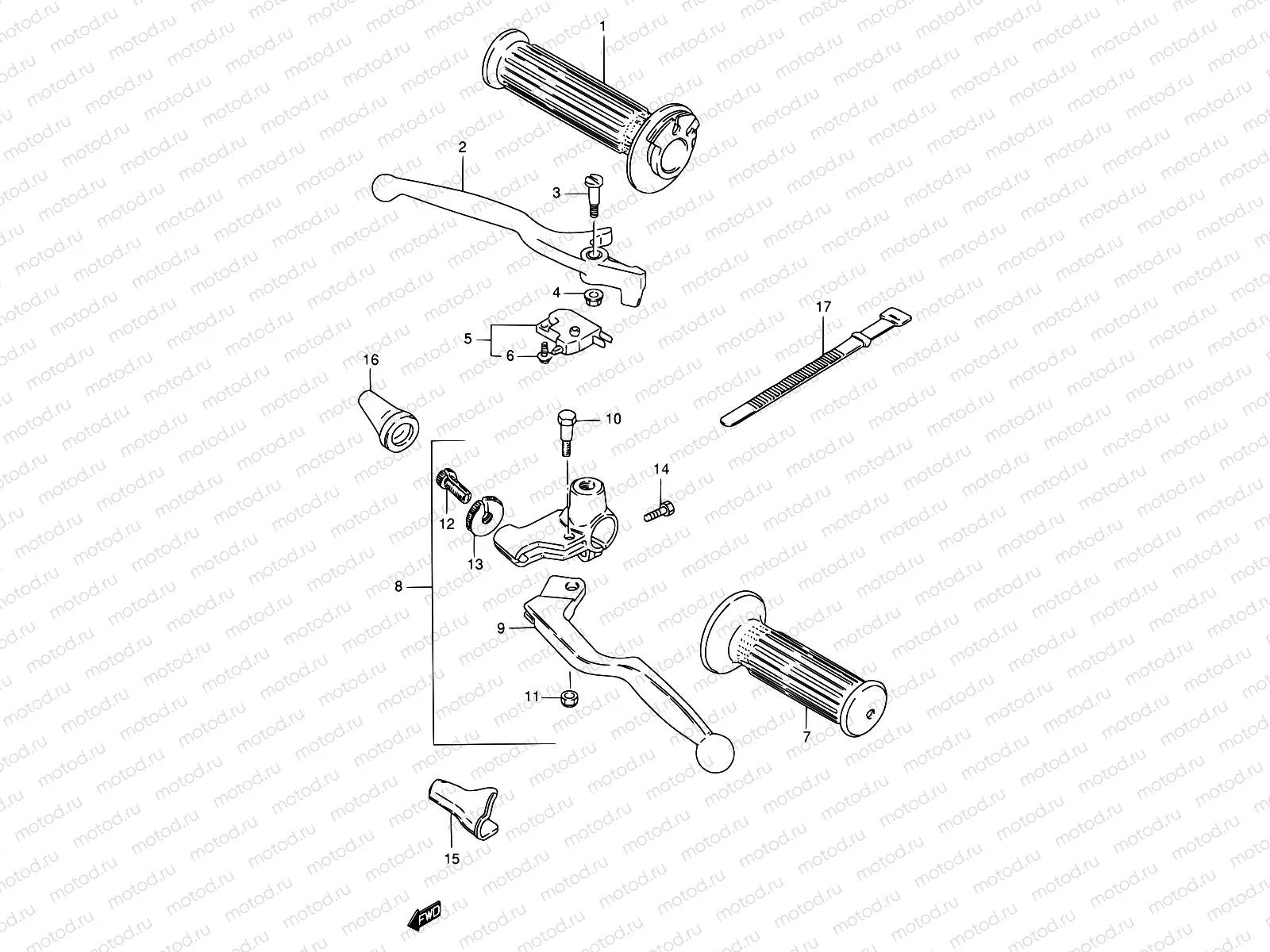 42 - HANDLE LEVER (MODEL T/W/X)