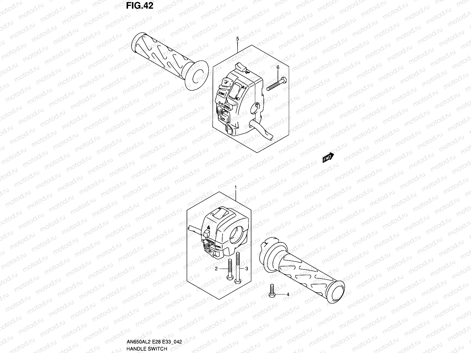 42 - HANDLE SWITCH (AN650AL2 E33)