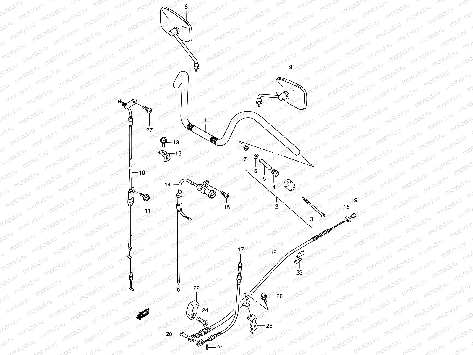 42 - HANDLEBAR (MODEL K1/K2/K3/K4)