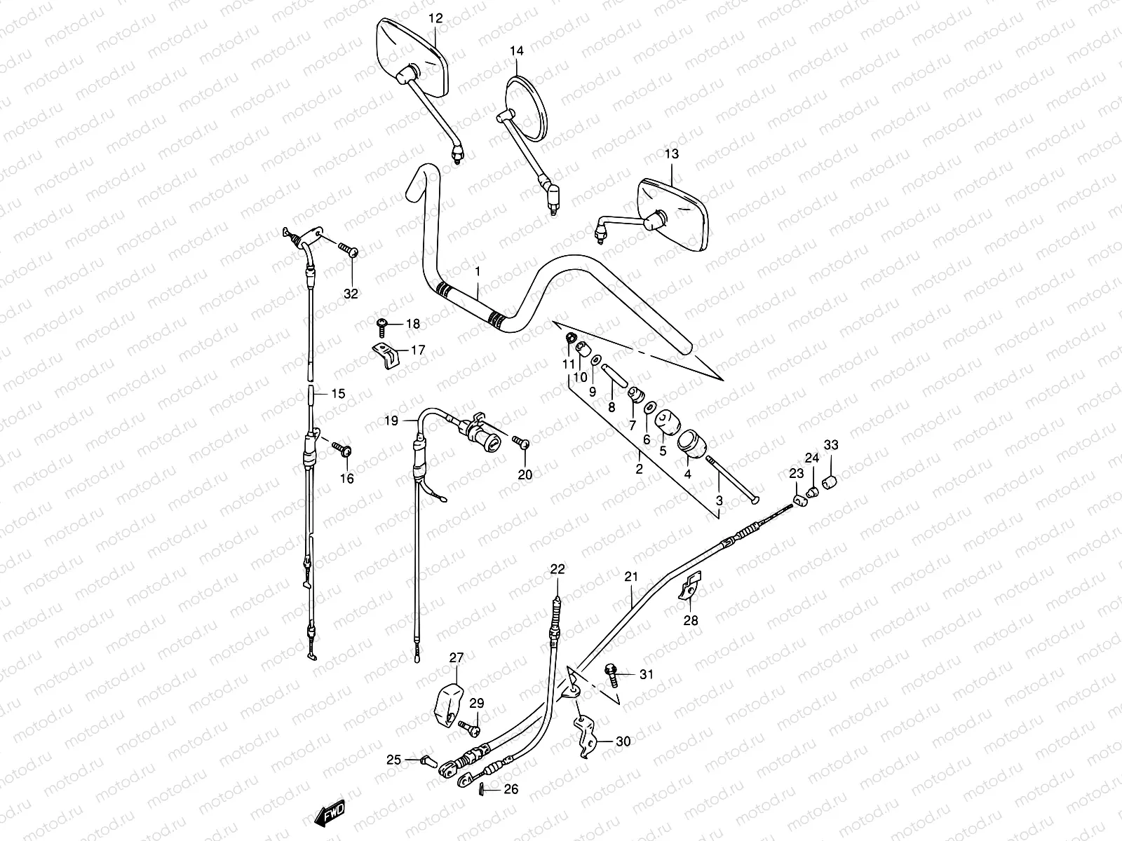 42 - HANDLEBAR (MODEL S)