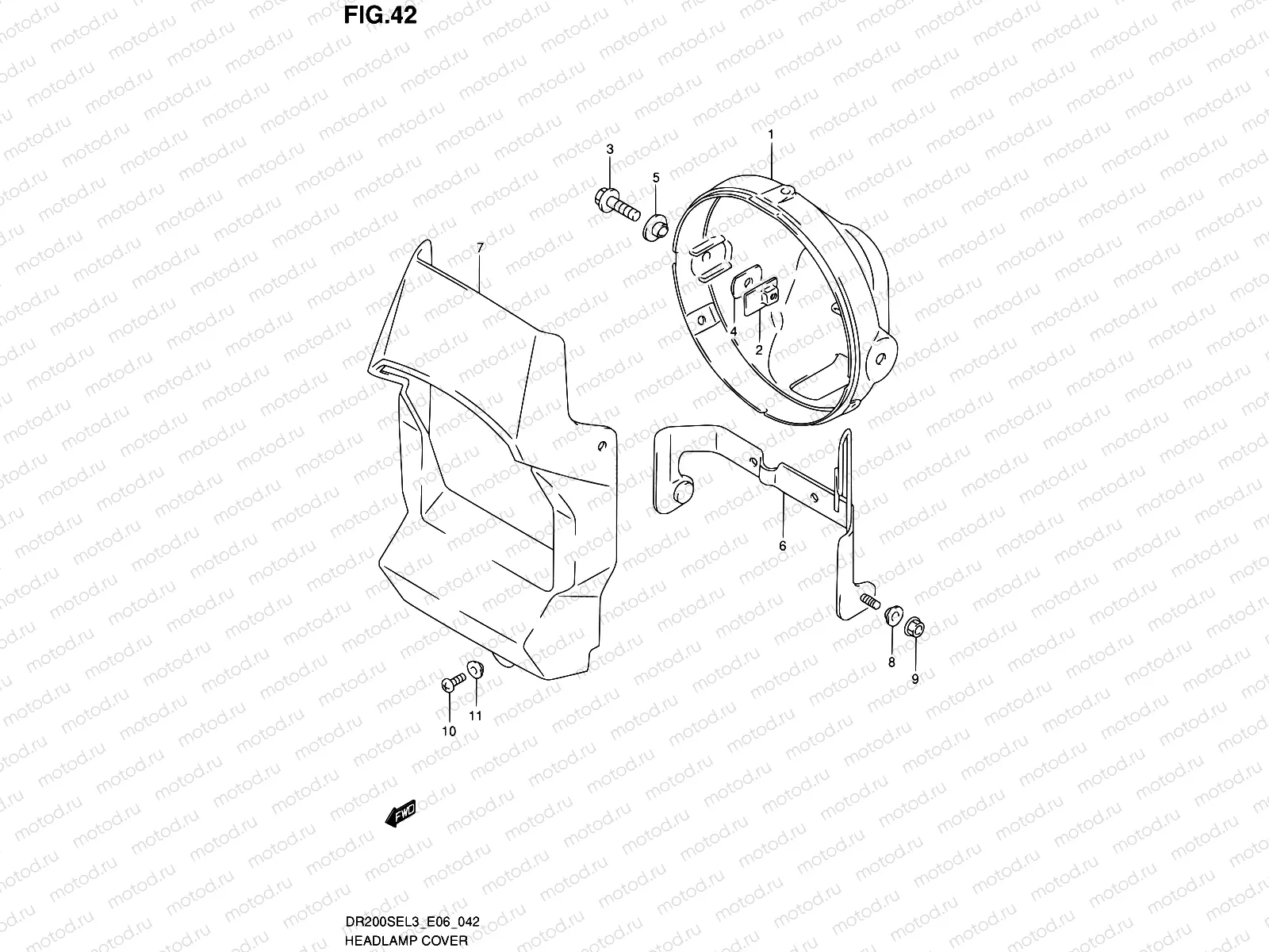 42 - HEADLAMP COVER