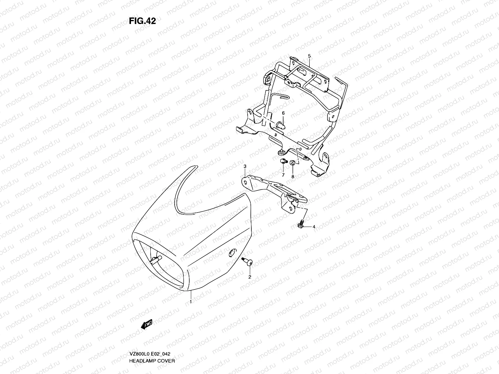 42 - HEADLAMP COVER