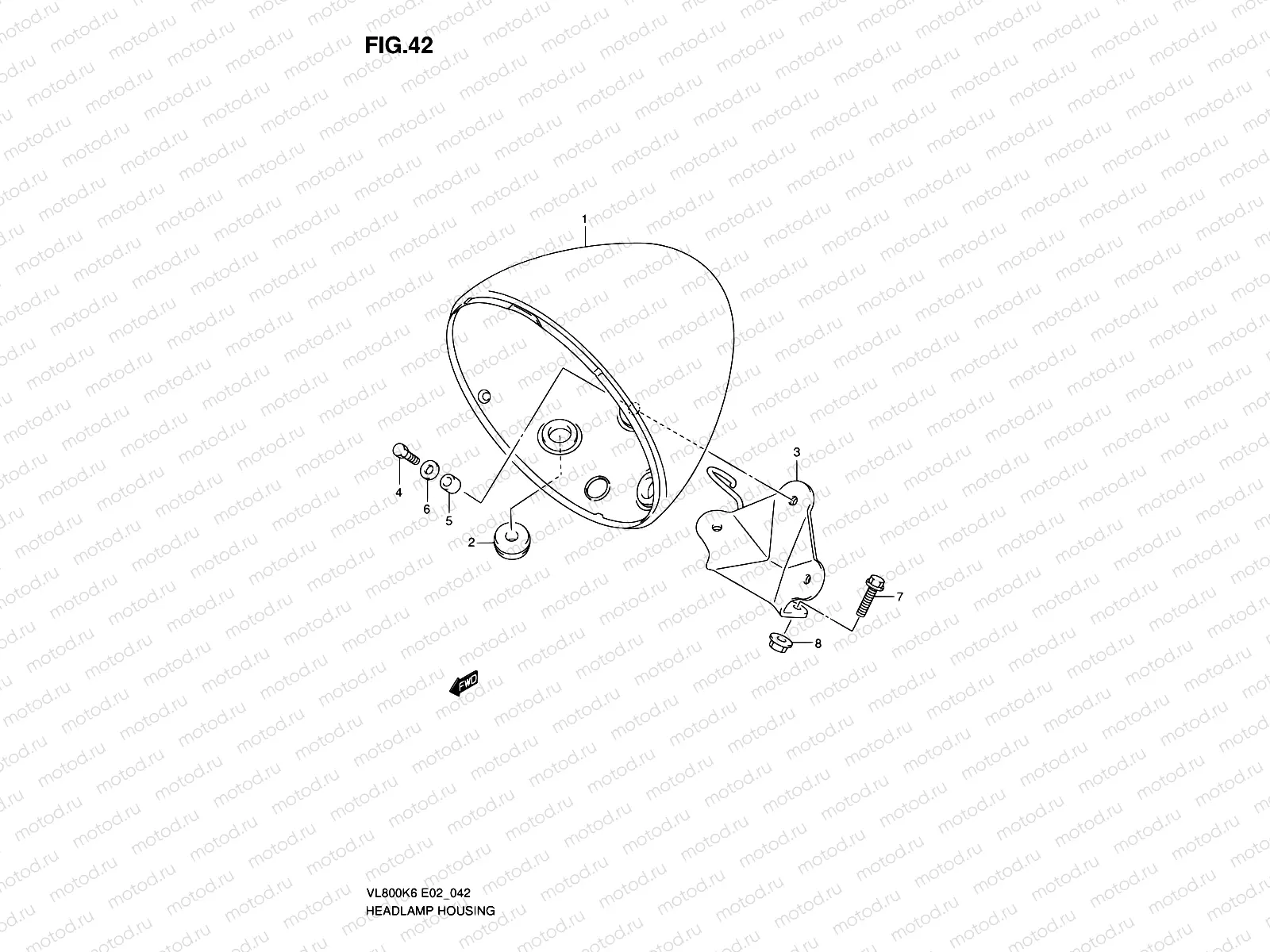 42 - HEADLAMP HOUSING