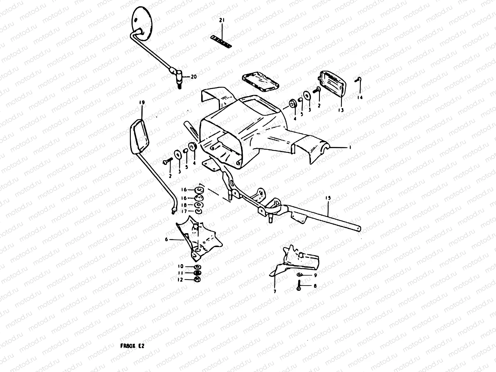 42 - HEADLAMP HOUSING - HANDLEBAR