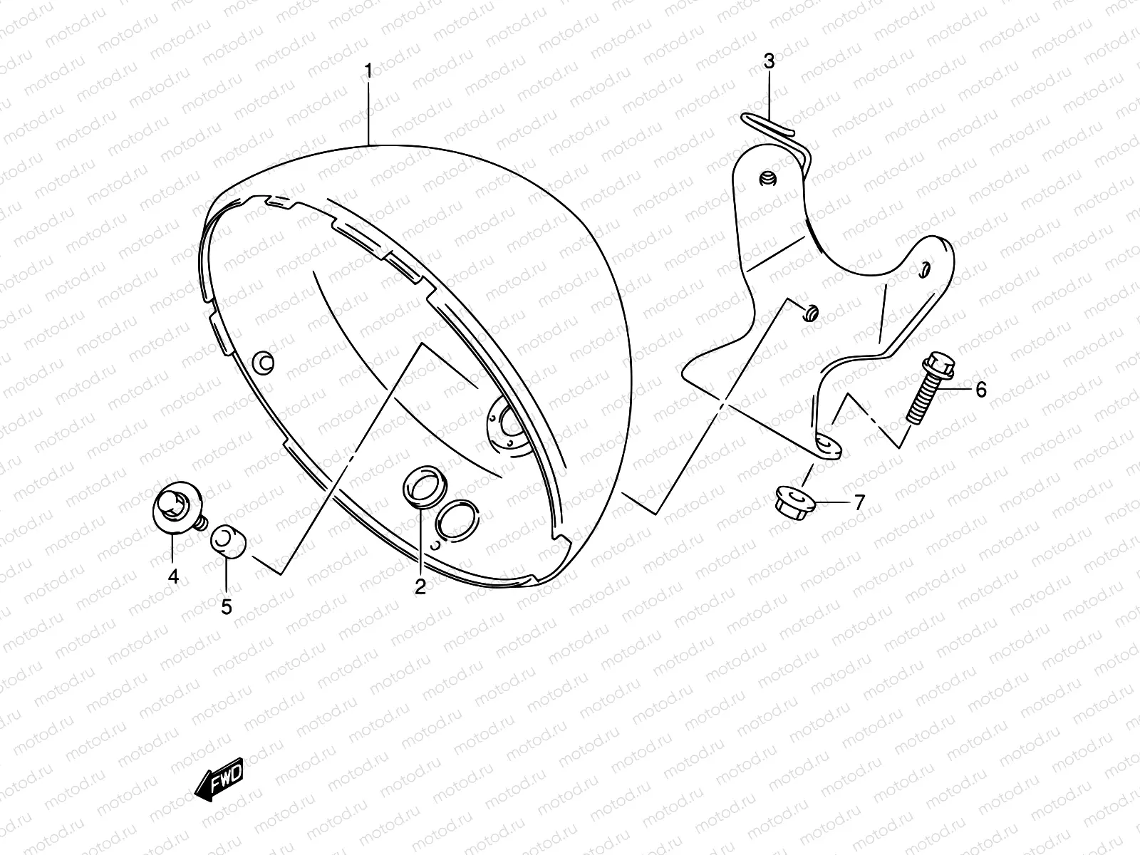 42 - HEADLAMP HOUSING (MODEL K1/K2/K3/K4)