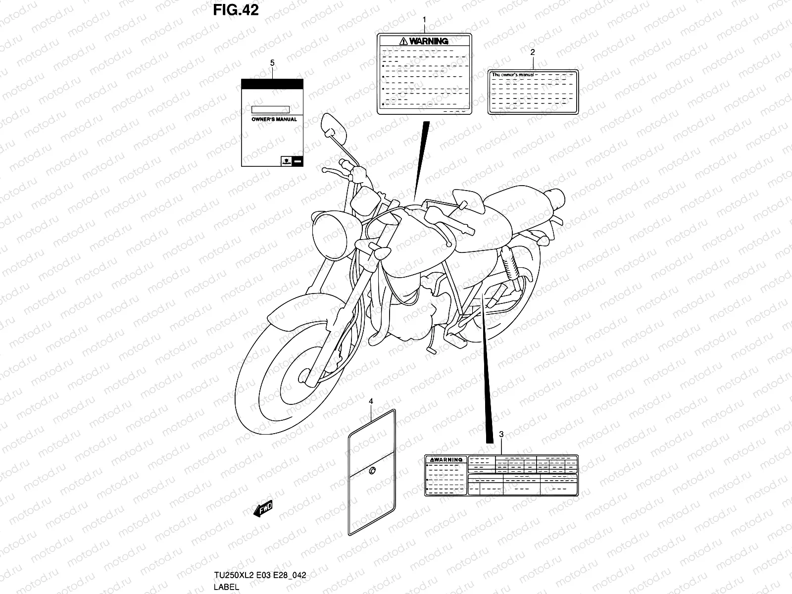 42 - LABEL (TU250XL2 E03)