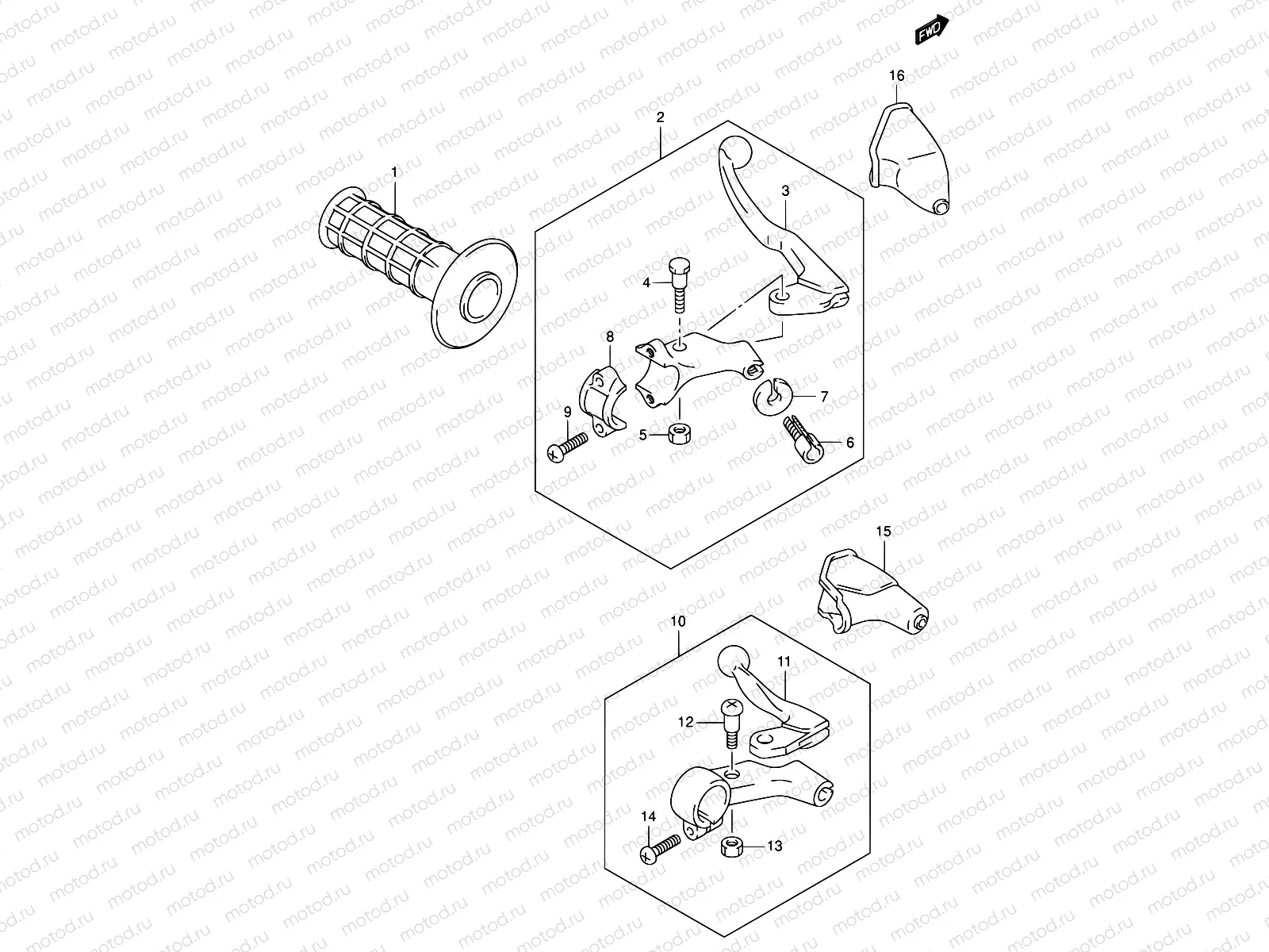 42 - LEFT HANDLE LEVER (DR-Z400Y/K1/K2/K3/K4)