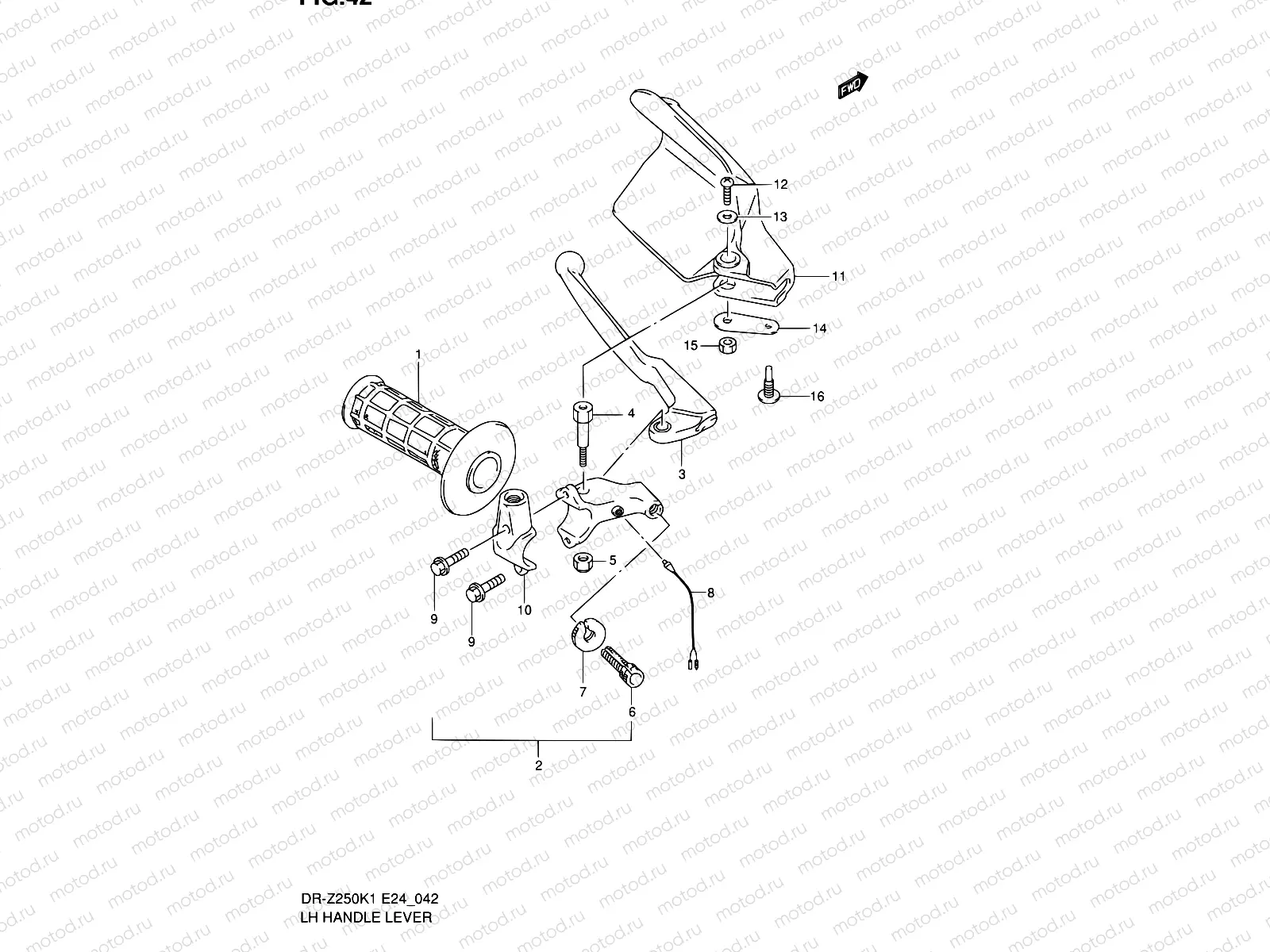 42 - LH HANDLE LEVER