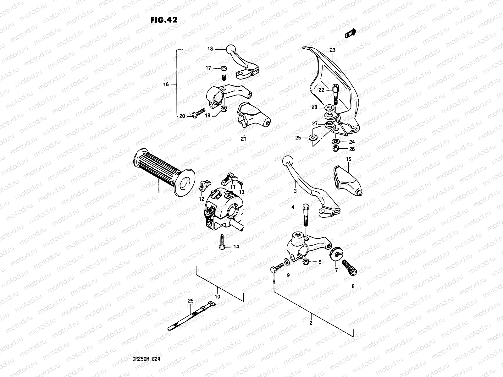 42 - LIGHT HANDLE SWITCH (E06,E21,E24)