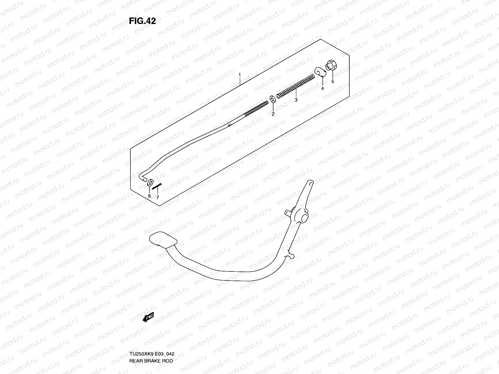 42 - REAR BRAKE ROD