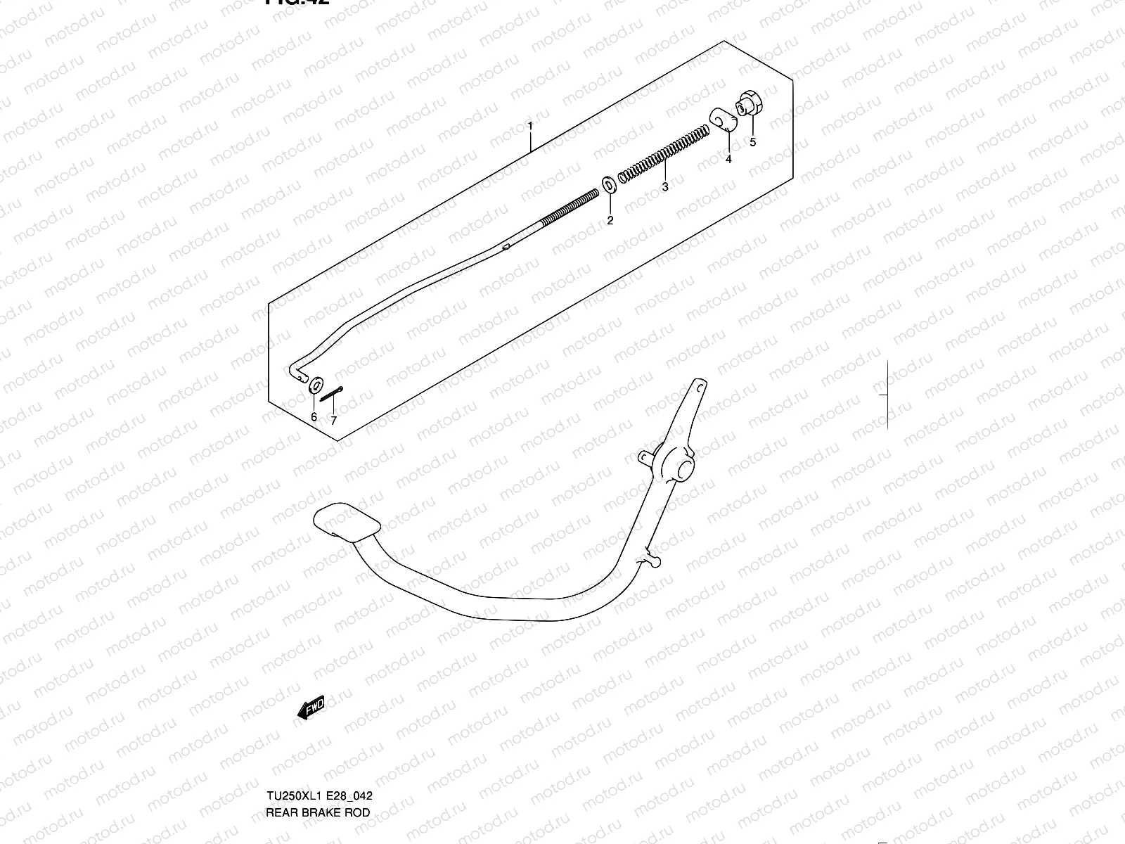 42 - REAR BRAKE ROD