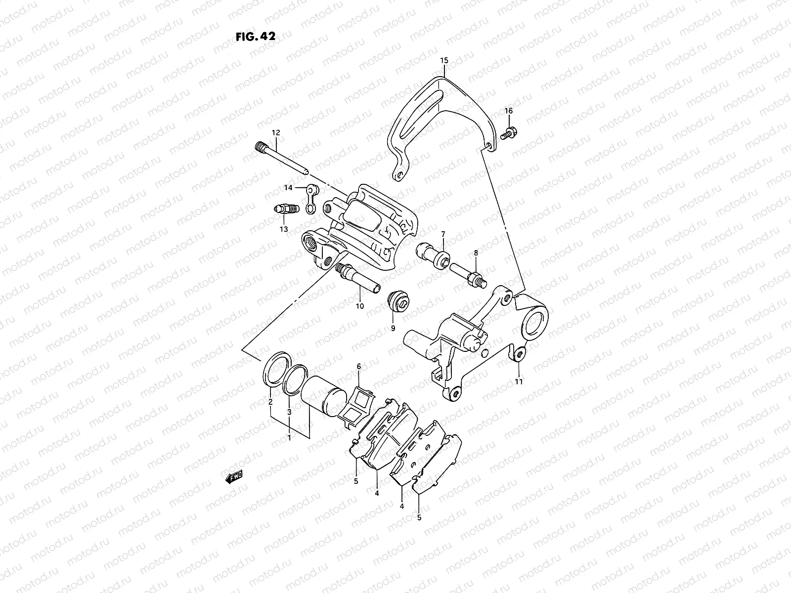 42 - REAR CALIPERS (MODEL K)