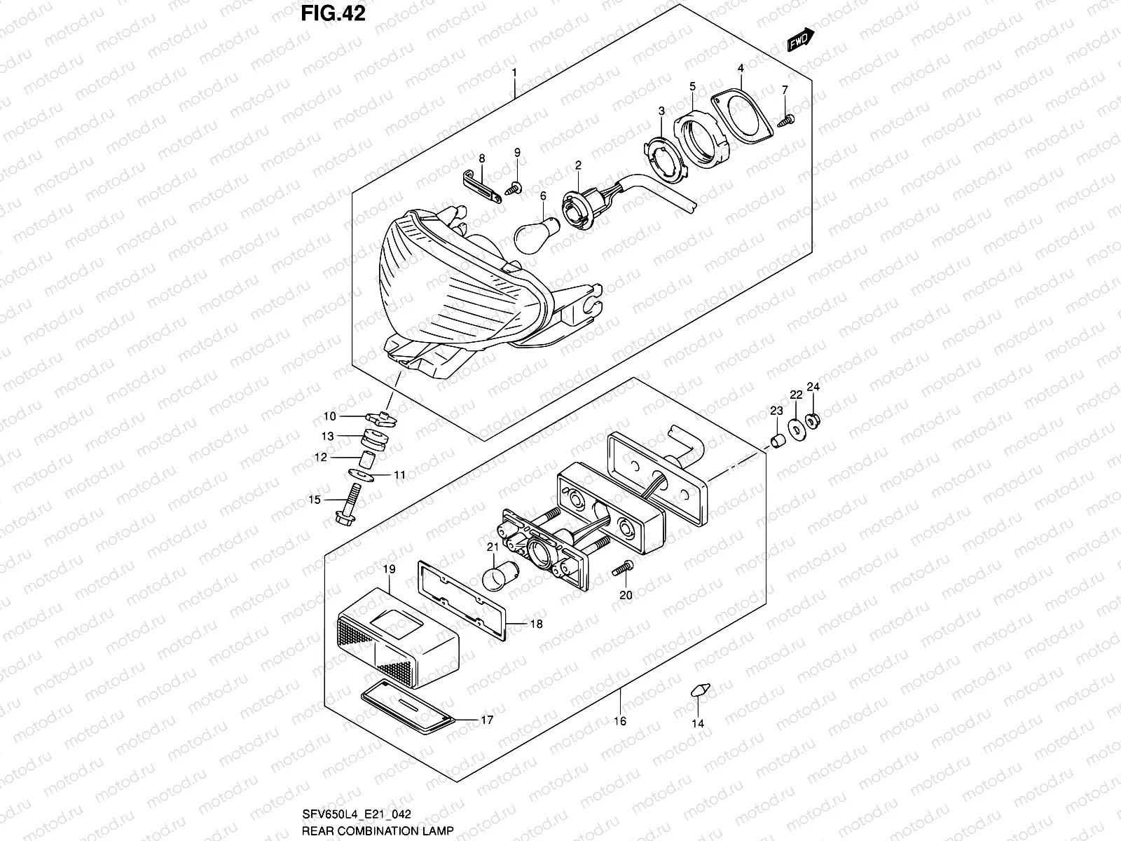 42 - REAR COMBINATION LAMP