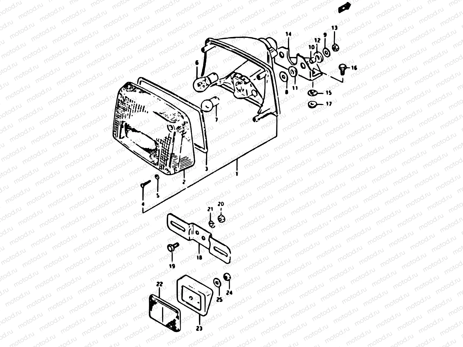 42 - REAR COMBINATION LAMP (E22, E25)