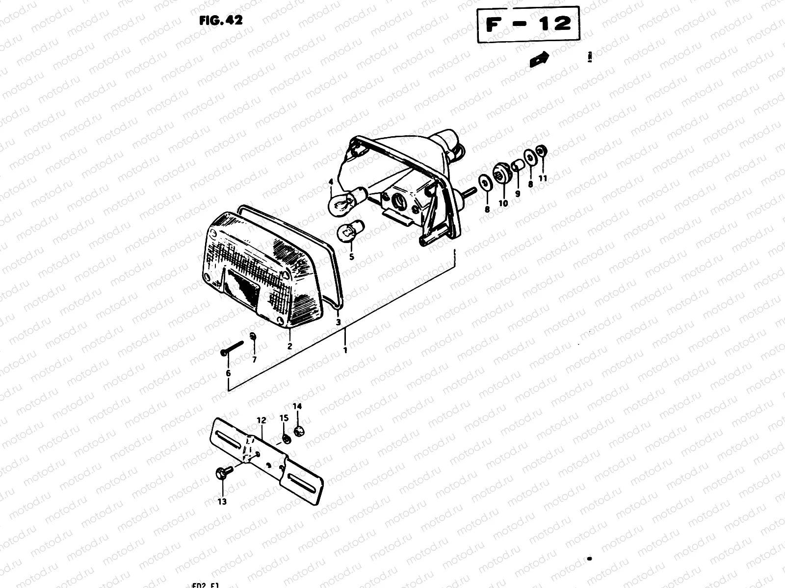 42 - REAR COMBINATION LAMP (E39)