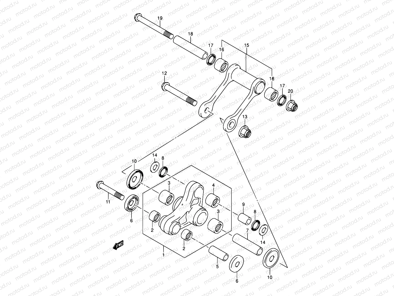 42 - REAR CUSHION LEVER