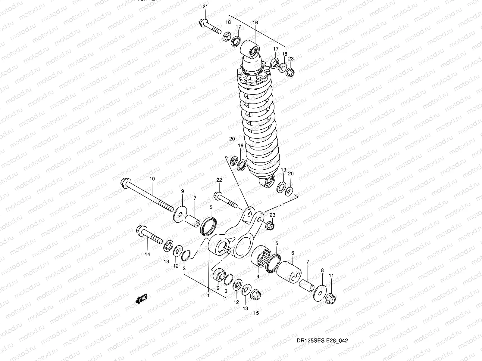 42 - REAR CUSHION LEVER