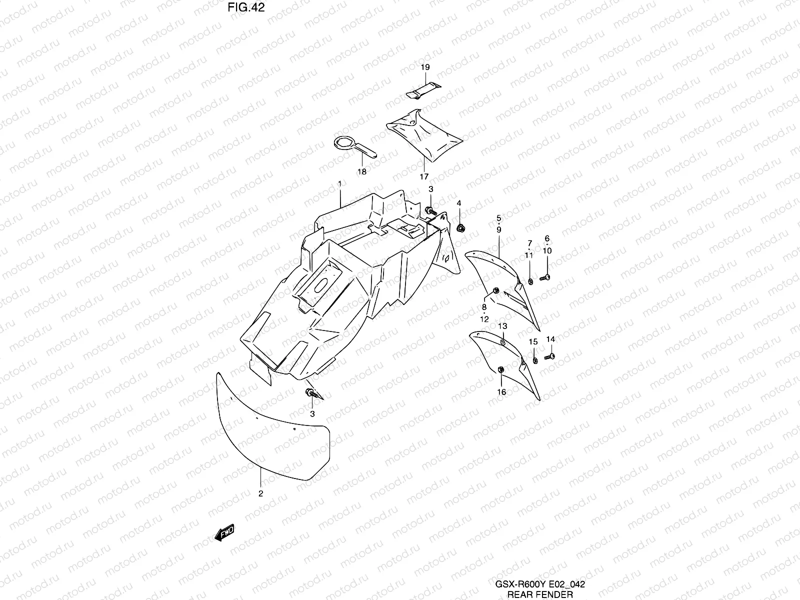 42 - REAR FENDER