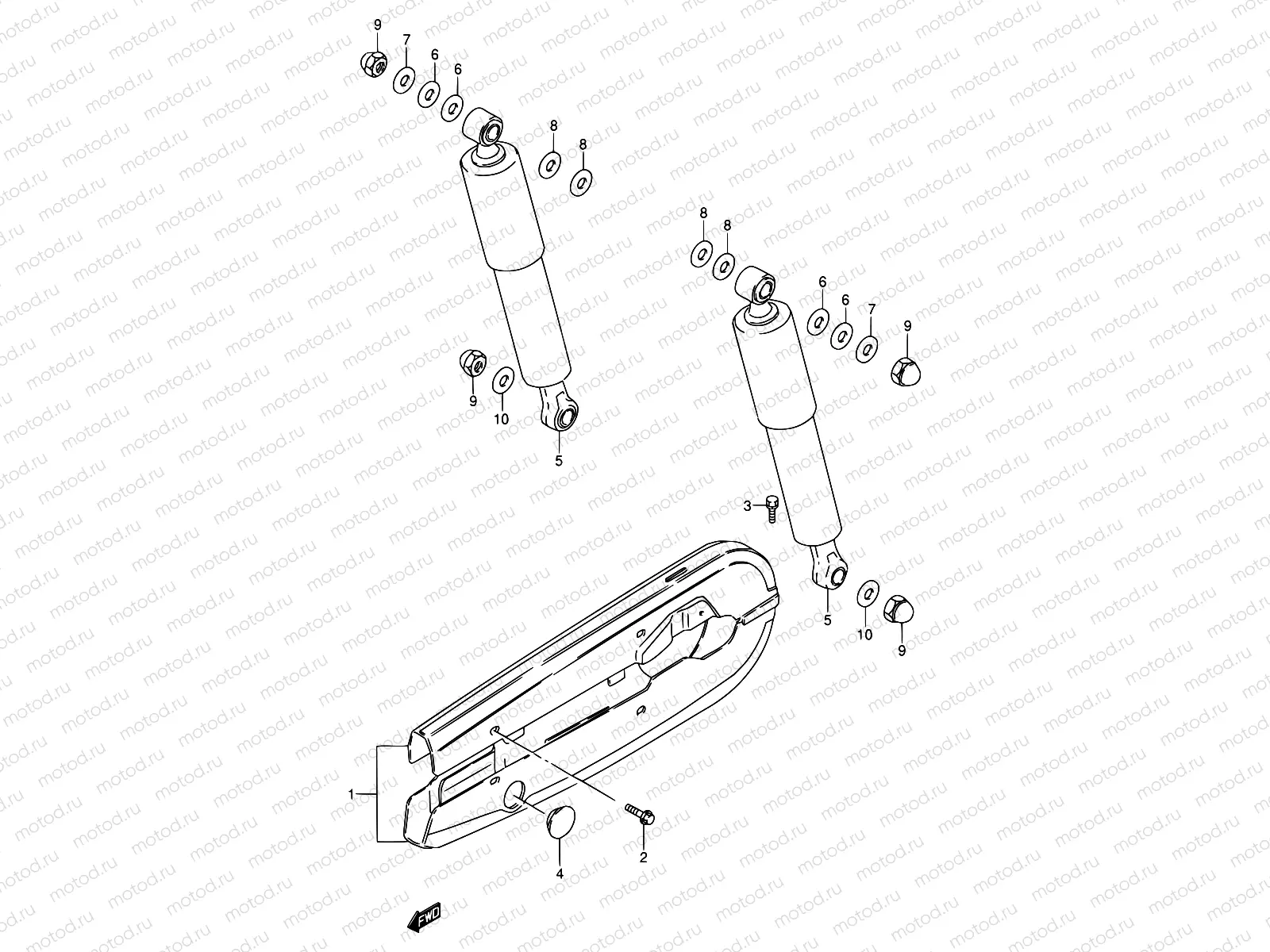 42 - REAR SHOCK ABSORBER (P36)