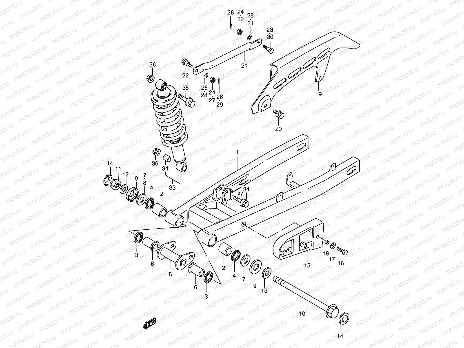 42 - REAR SWINGING ARM