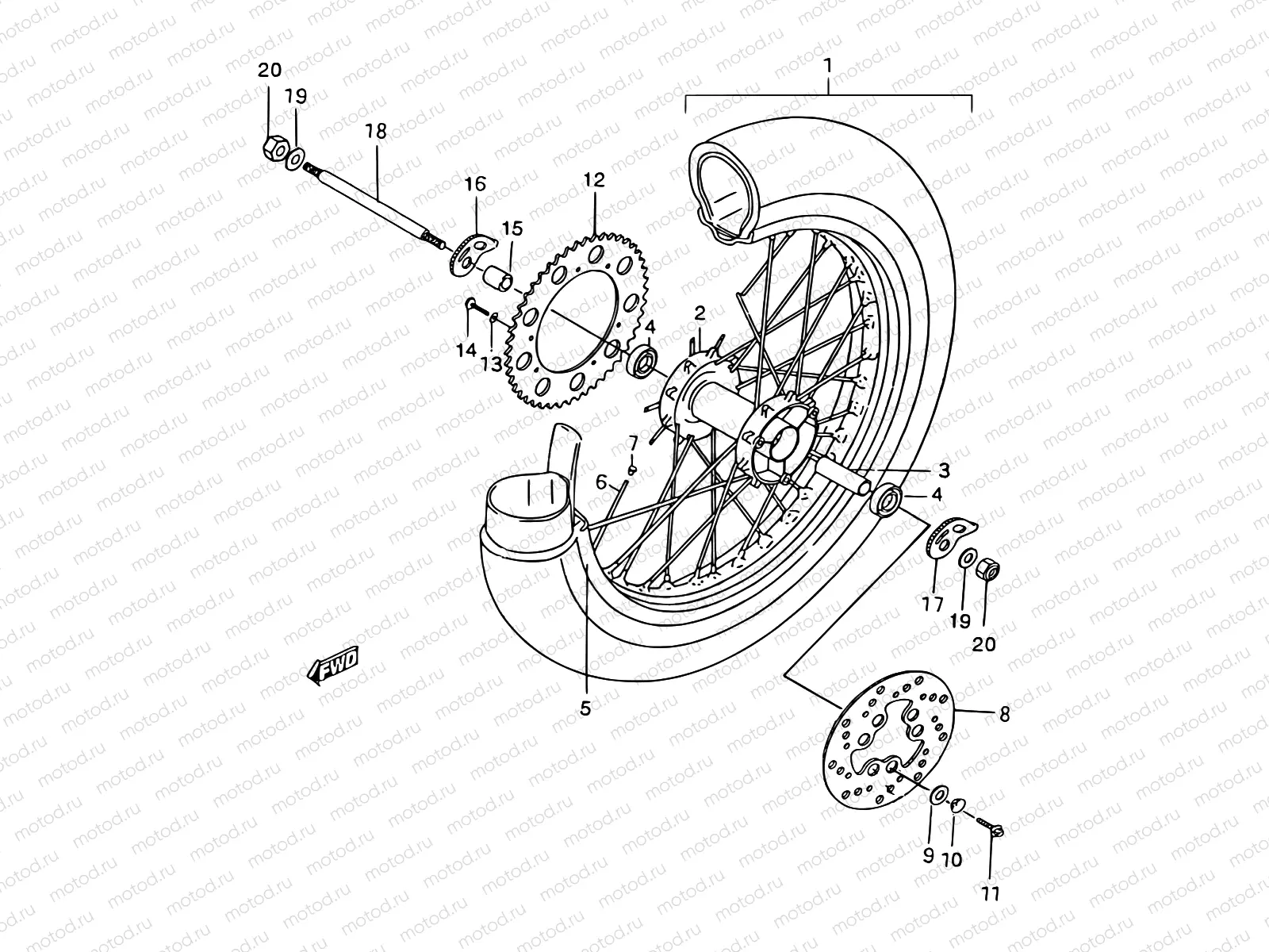 42 - REAR WHEEL