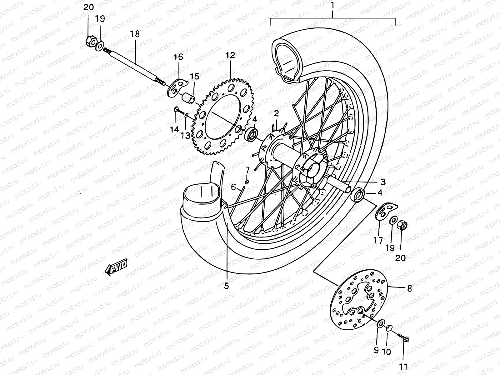 42 - REAR WHEEL
