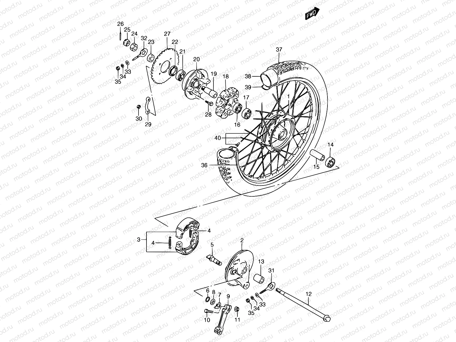 42 - REAR WHEEL