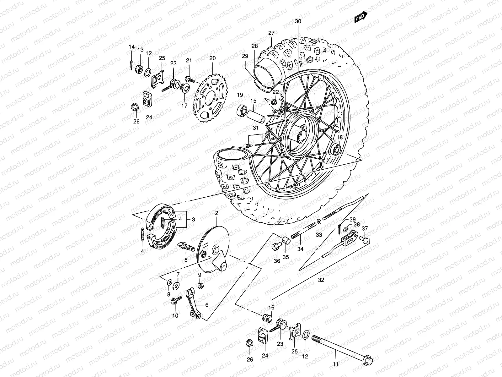 42 - REAR WHEEL
