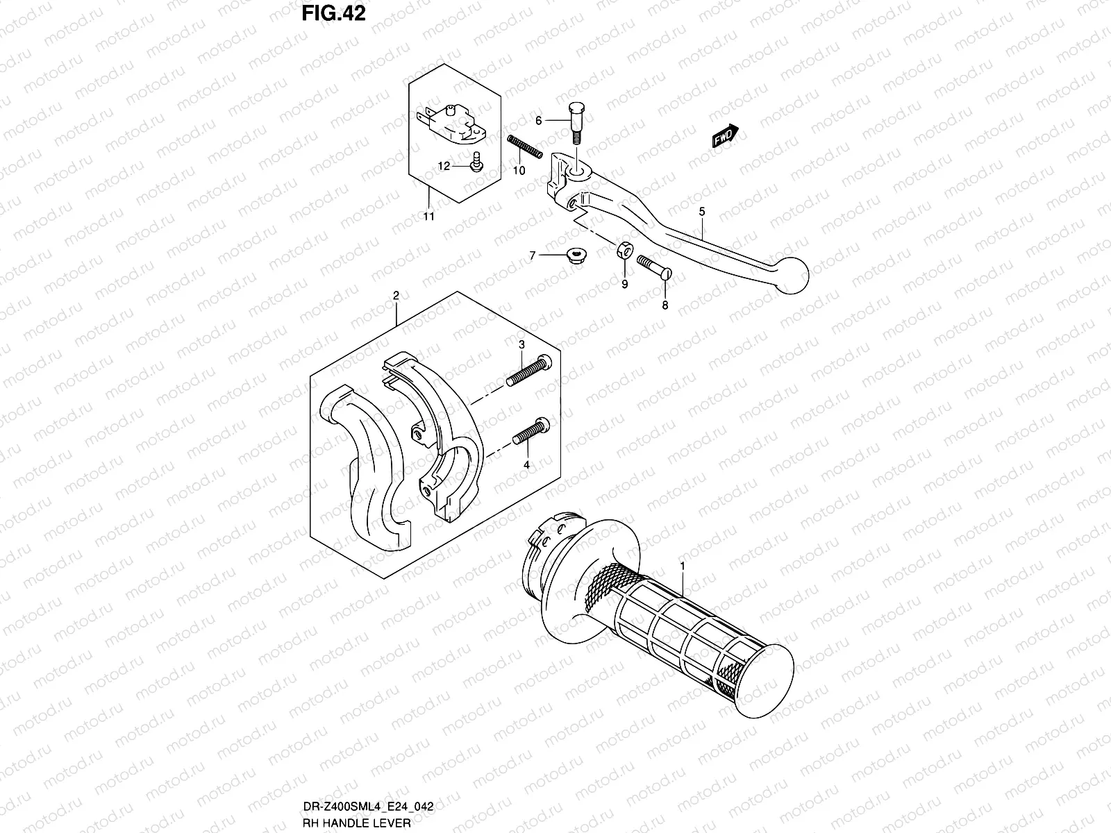 42 - RH HANDLE LEVER