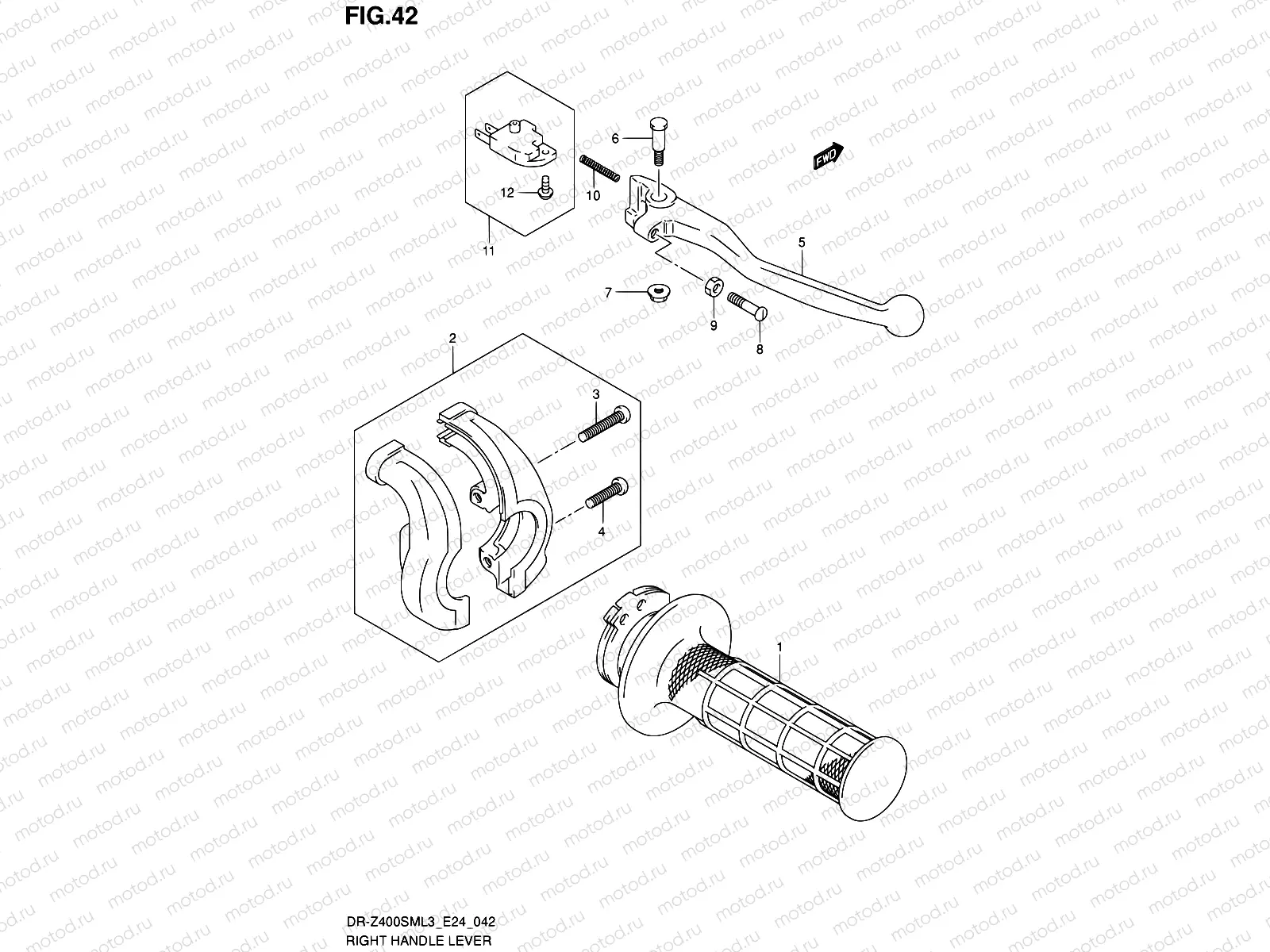 42 - RIGHT HANDLE LEVER