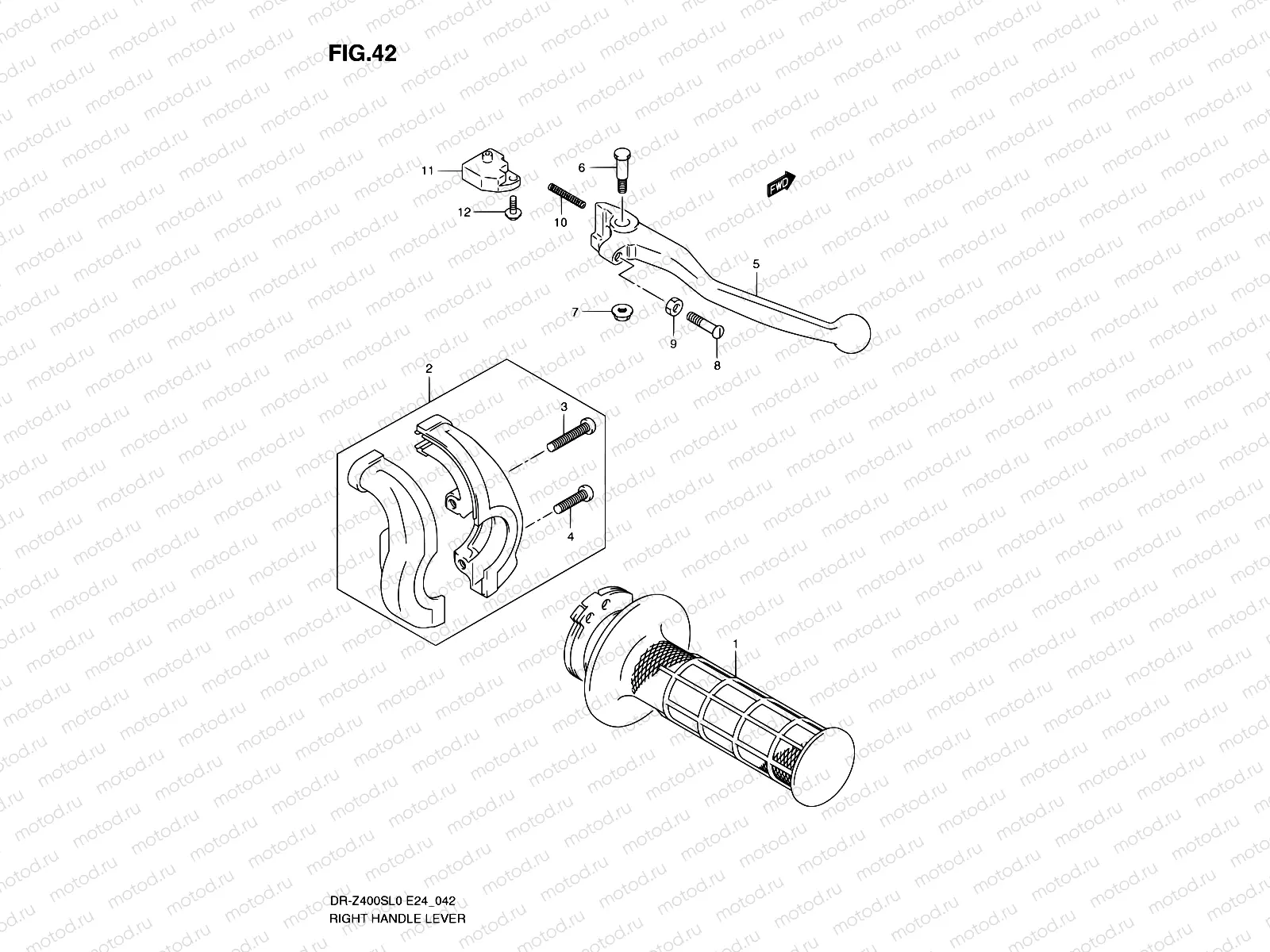 42 - RIGHT HANDLE LEVER