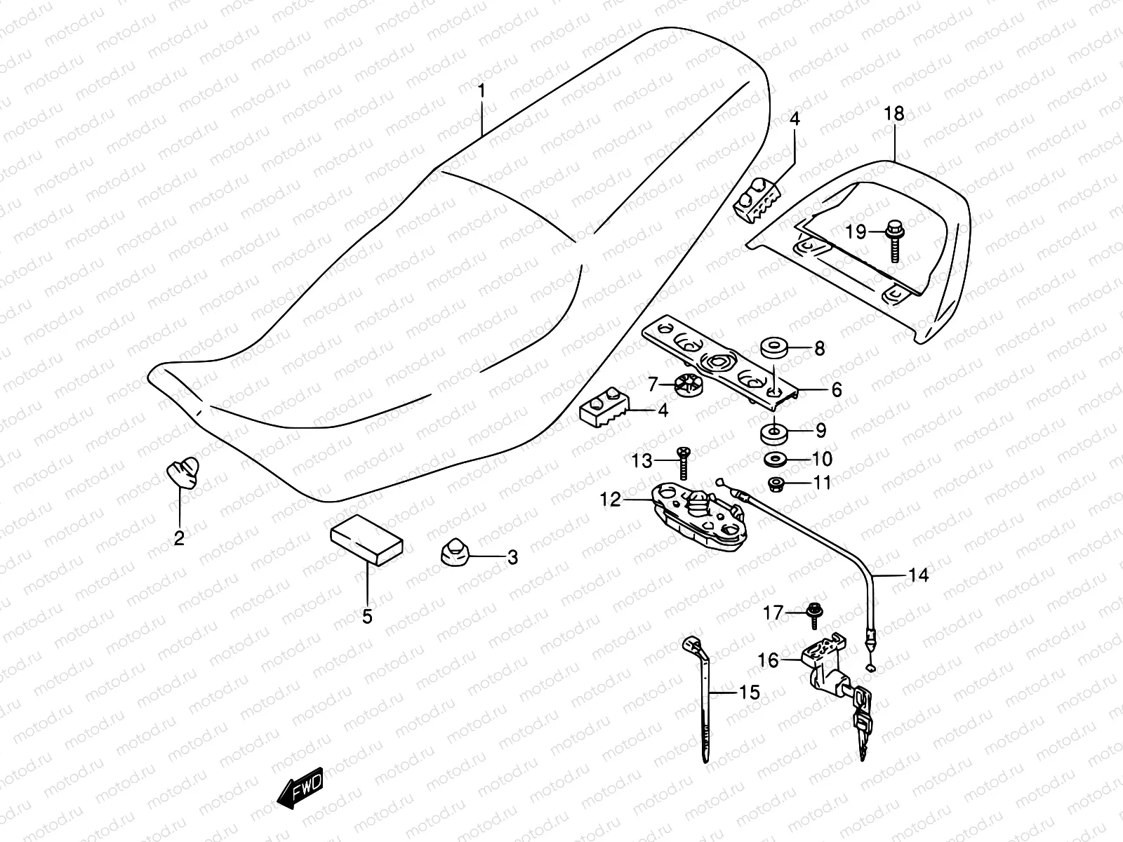 42 - SEAT (MODEL K/L/M/N/P/R)