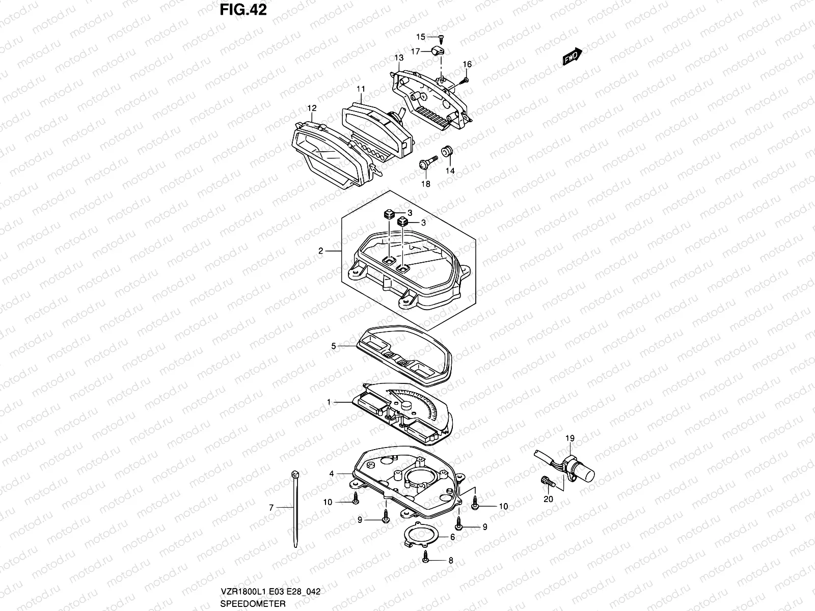42 - SPEEDOMETER (VZR1800L1 E28)