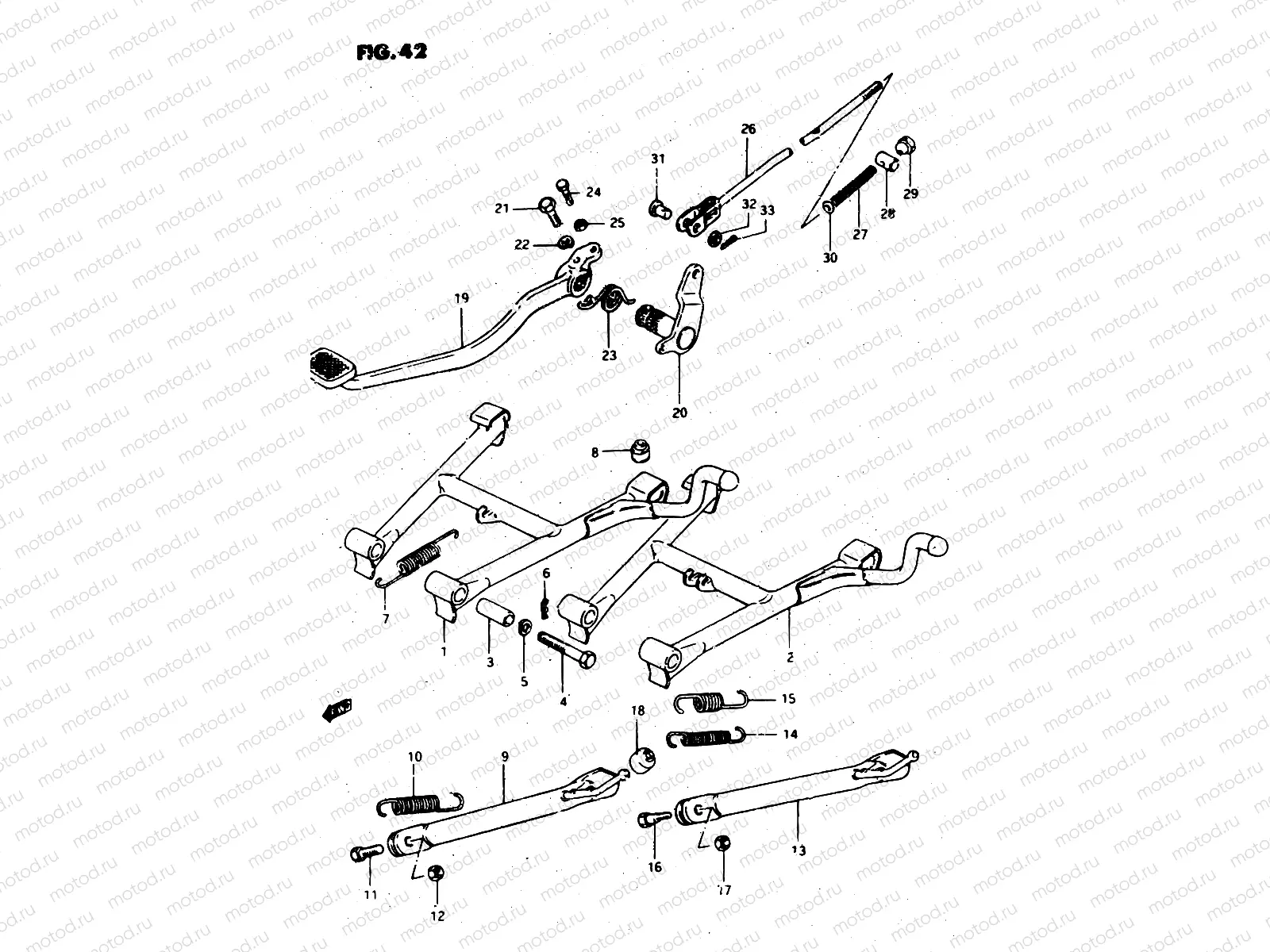 42 - STAND - REAR BRAKE