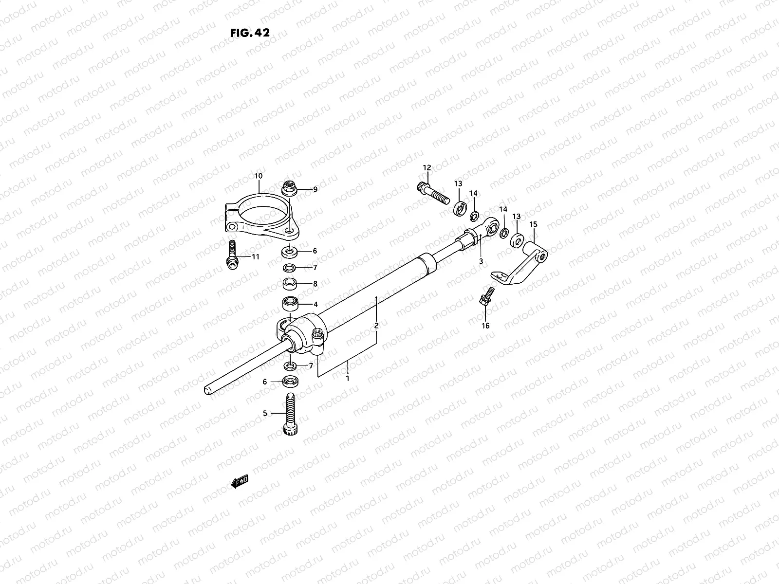 42 - STEERING DAMPER (MODEL N/P)