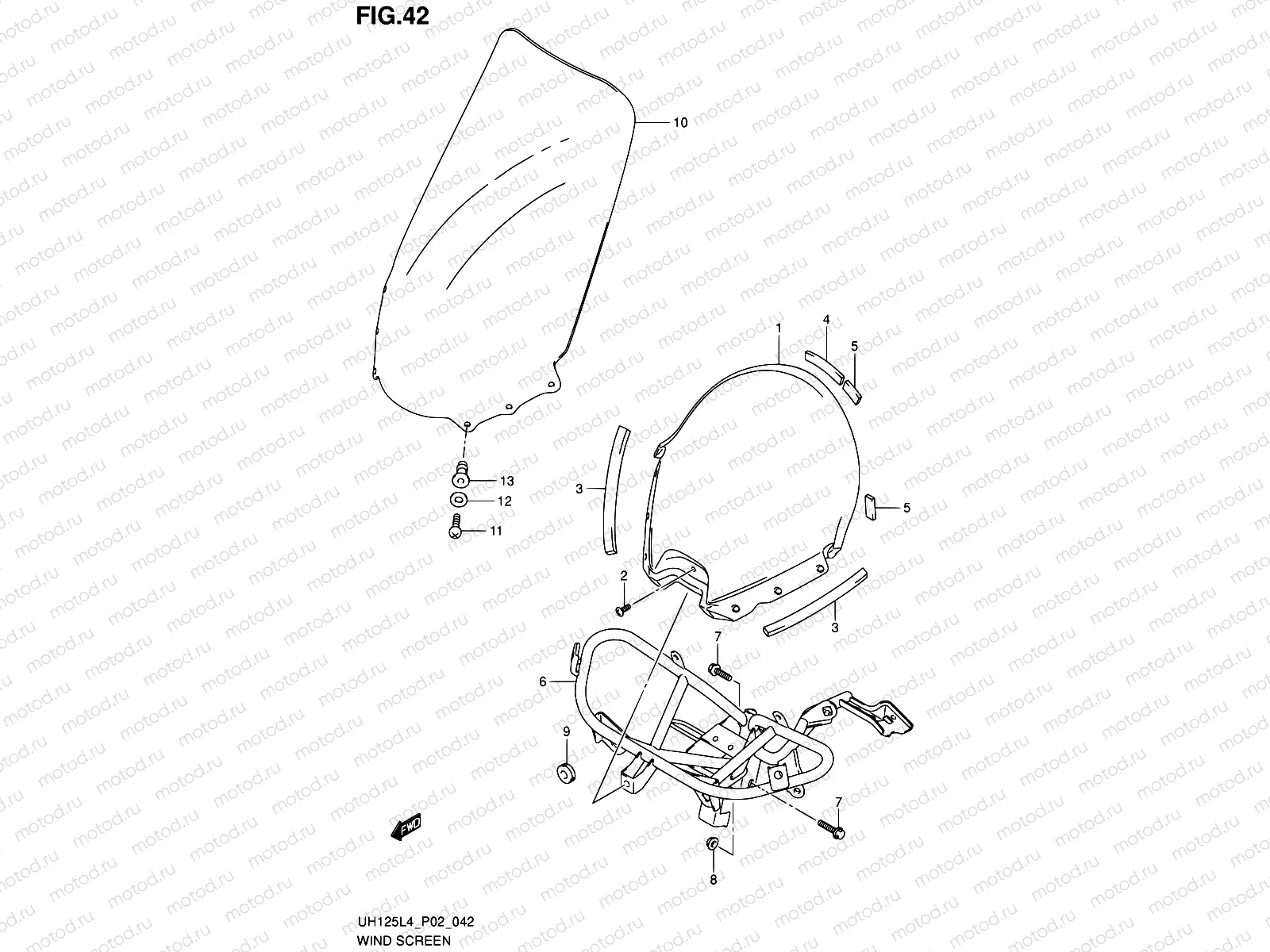 42 - WIND SCREEN (UH125L4 P02)