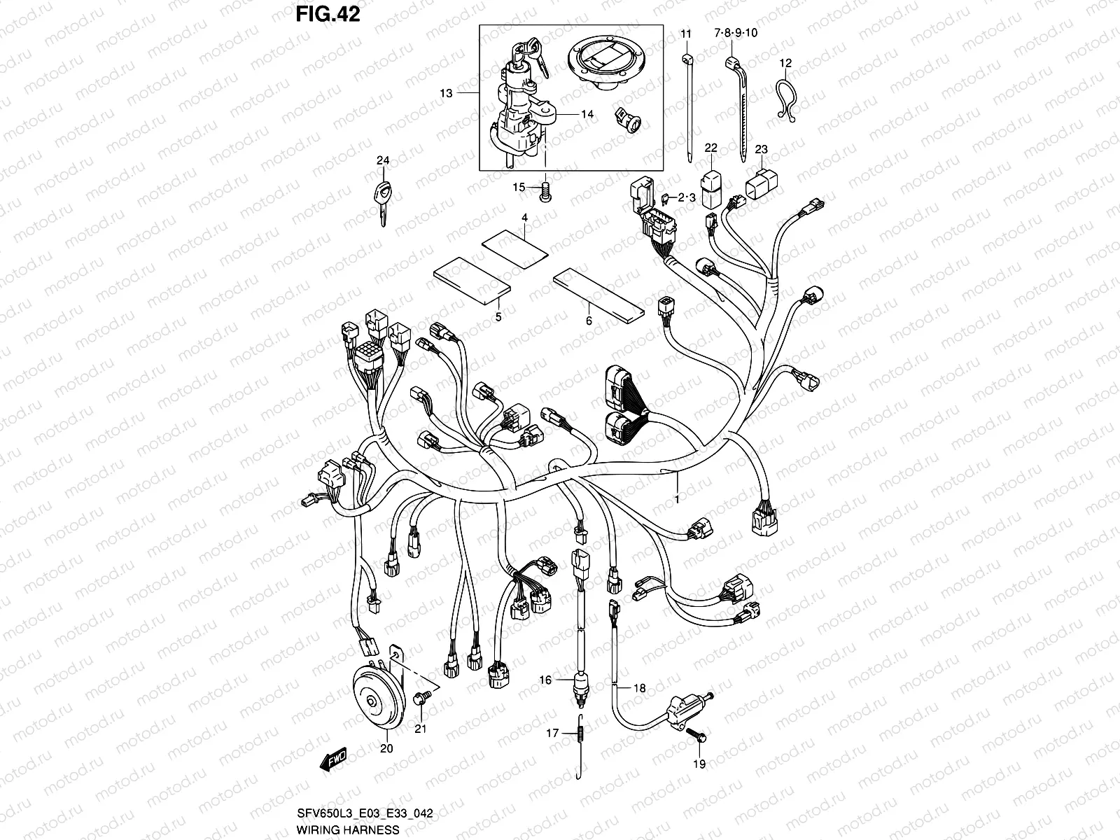 42 - WIRING HARNESS (SFV650L3 E33)