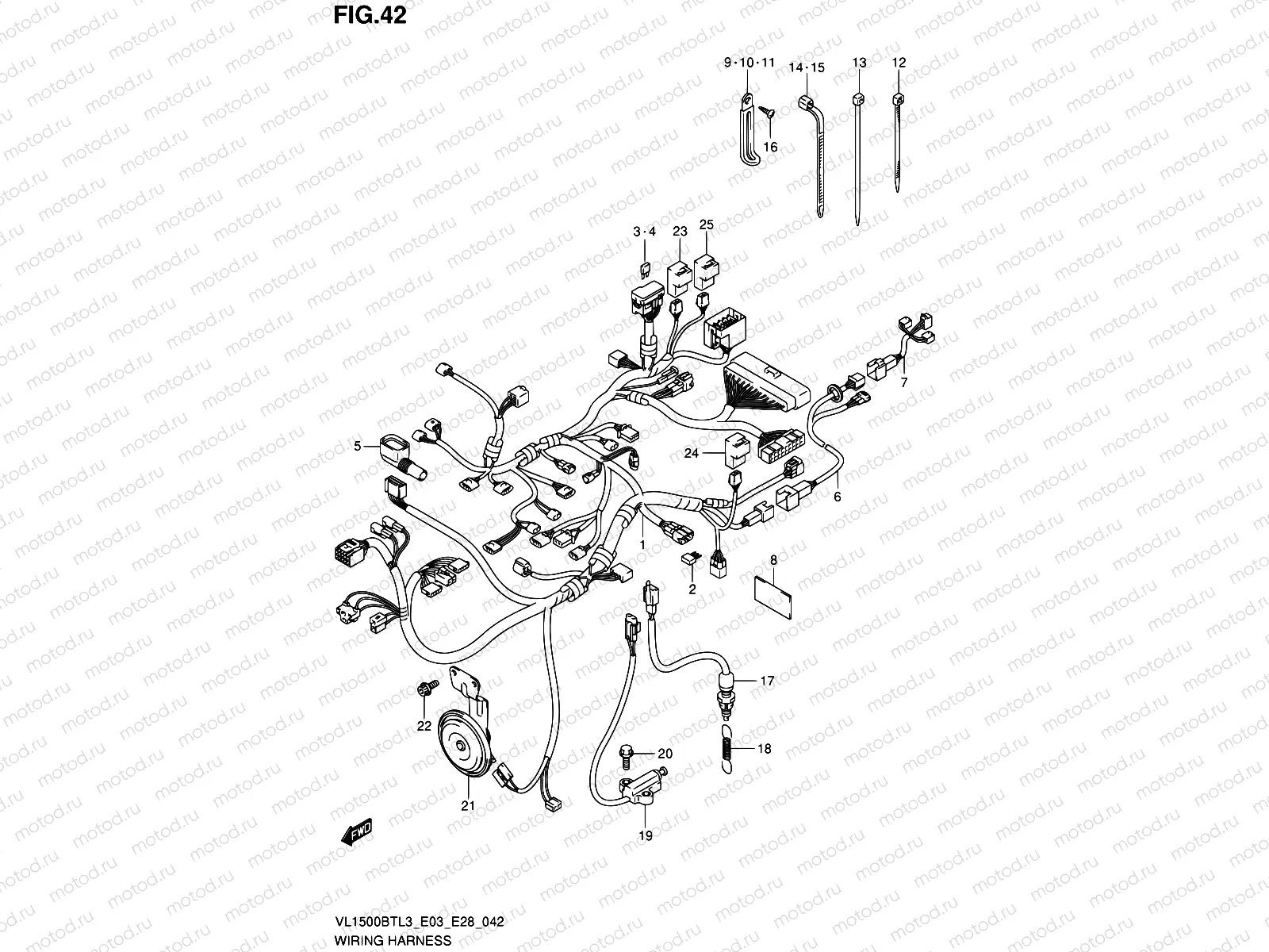42 - WIRING HARNESS (VL1500BTL3 E03)
